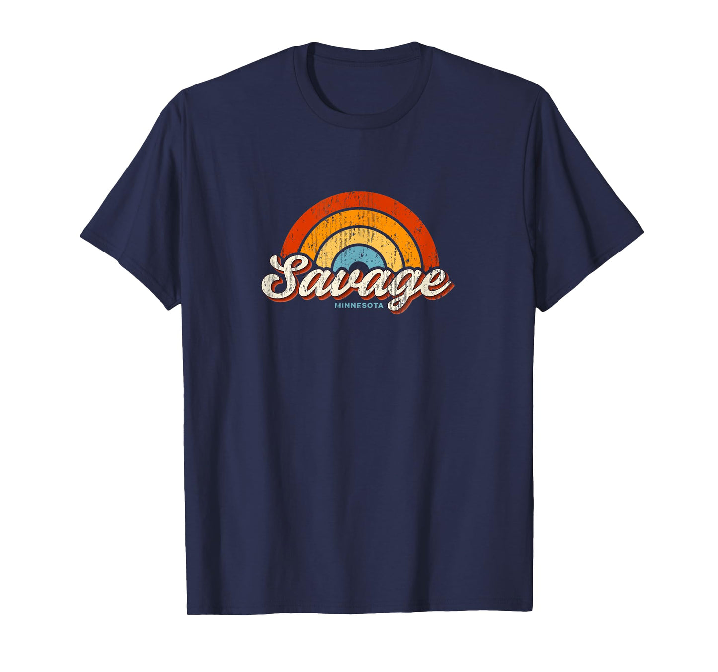 Savage Minnesota Mn Rainbow 70S T-Shirt - Aesthetic Graphic for Adults - T-Shirt, Sweatshirt, Hoodie