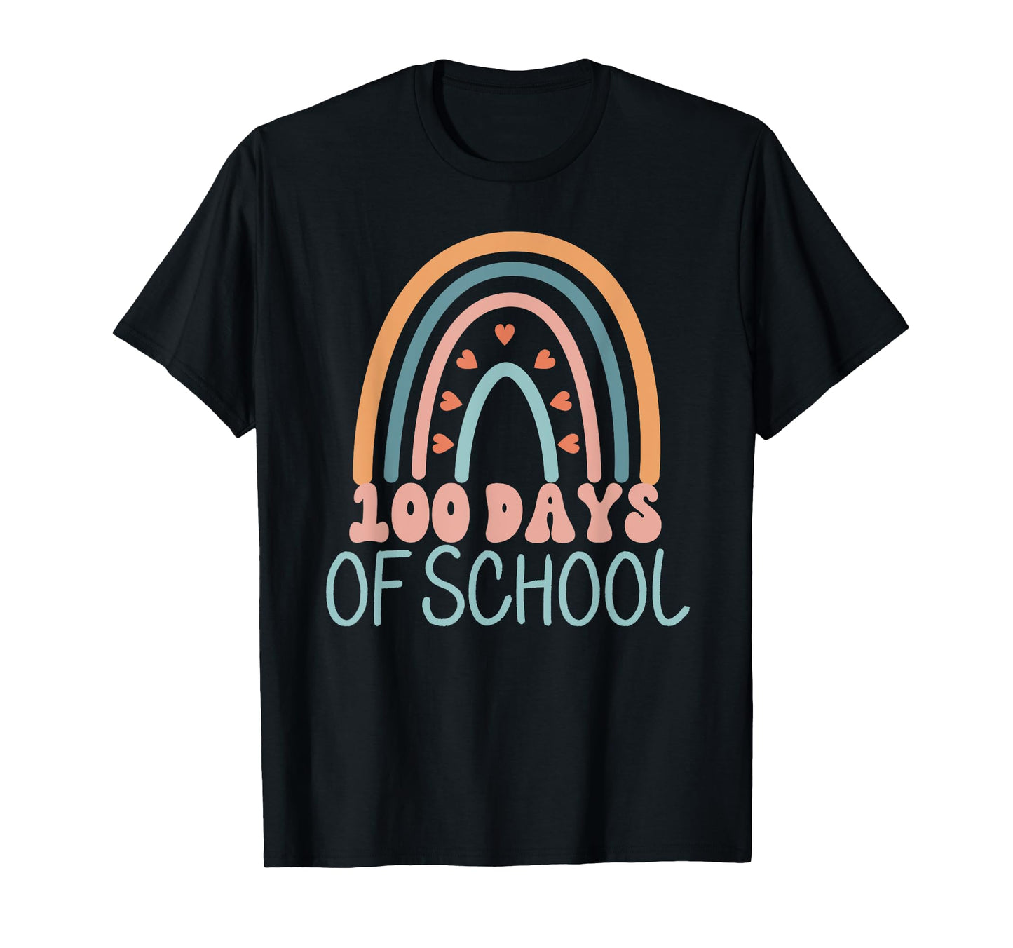 100 Days School Rainbow Boho 100Th T-Shirt - Aesthetic Graphic for Adults - T-Shirt, Sweatshirt, Hoodie