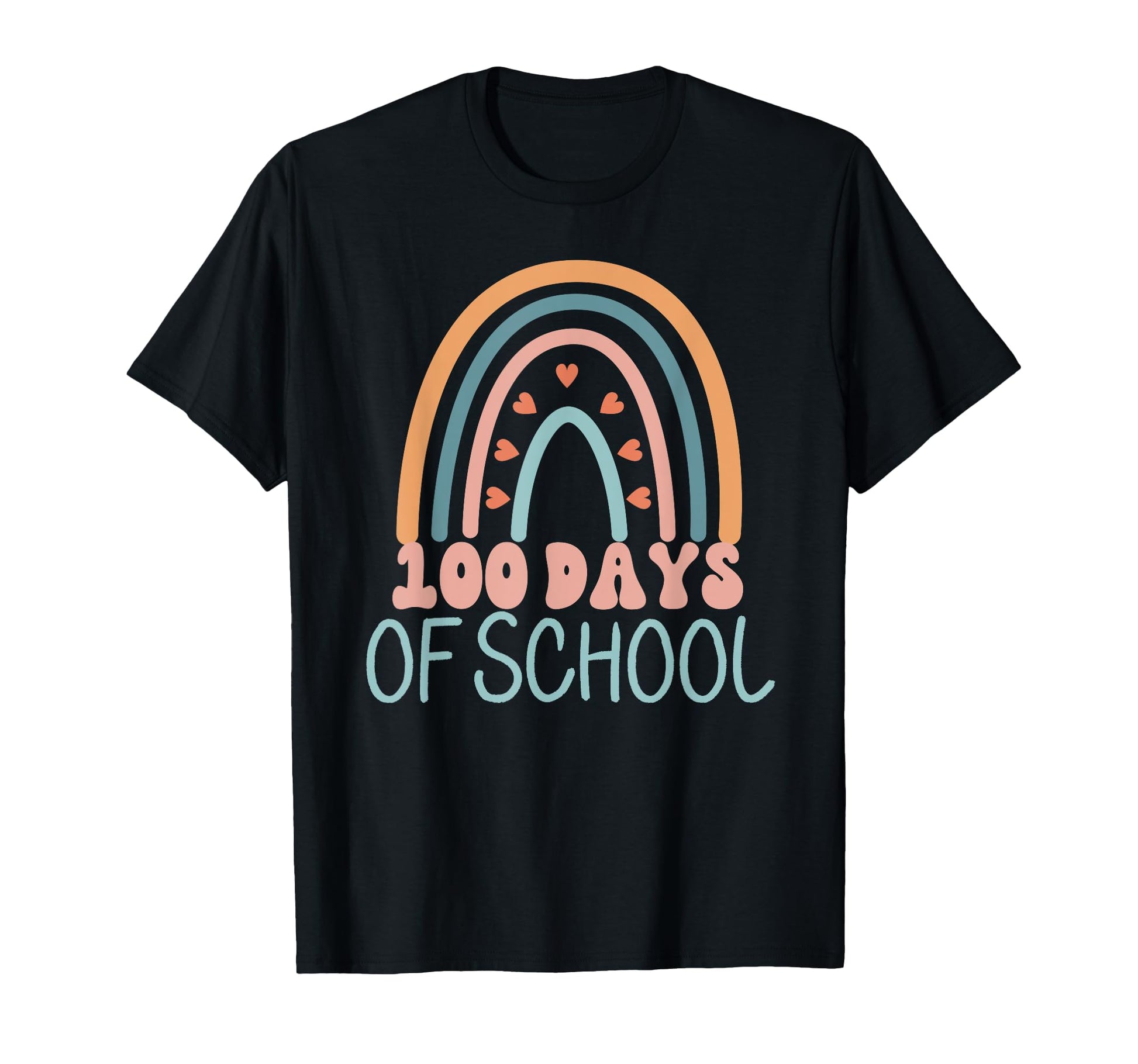 100 Days School Rainbow Boho 100Th T-Shirt - Aesthetic Graphic for Adults - T-Shirt, Sweatshirt, Hoodie