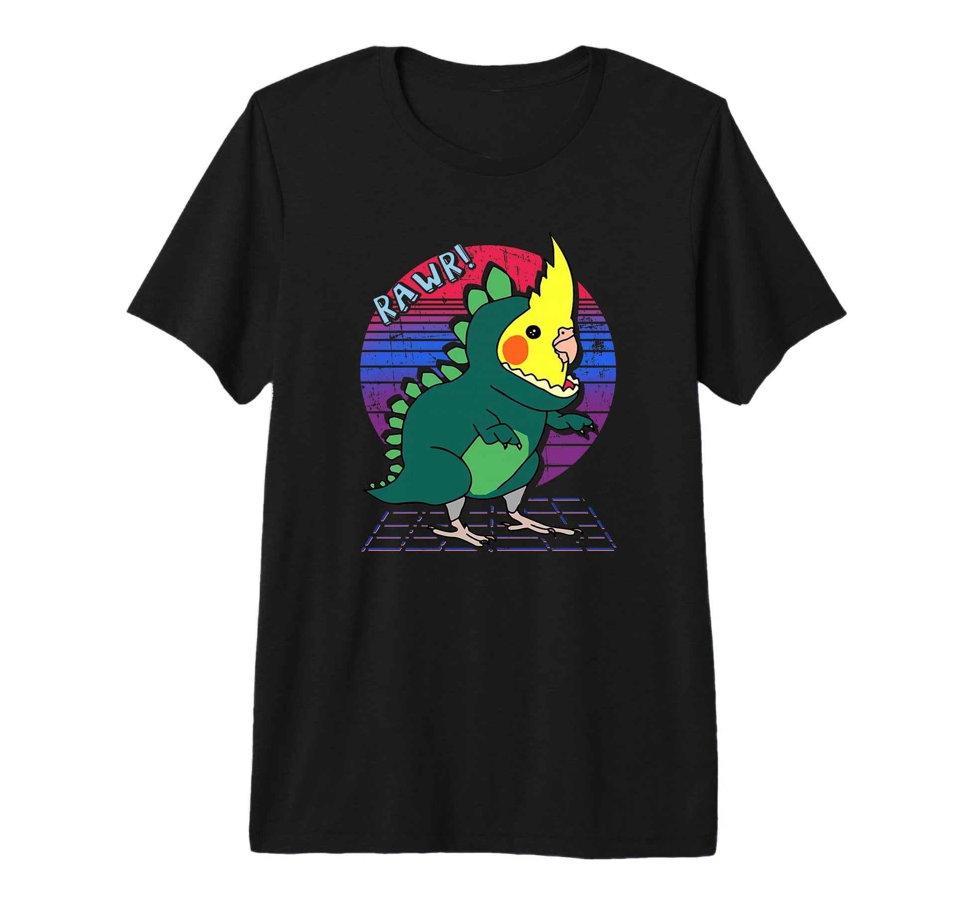 Parrot Aesthetic Vaporwave Cockatiel T-Shirt - Minimalist Print Unisex - T-Shirt, Sweatshirt, Hoodie