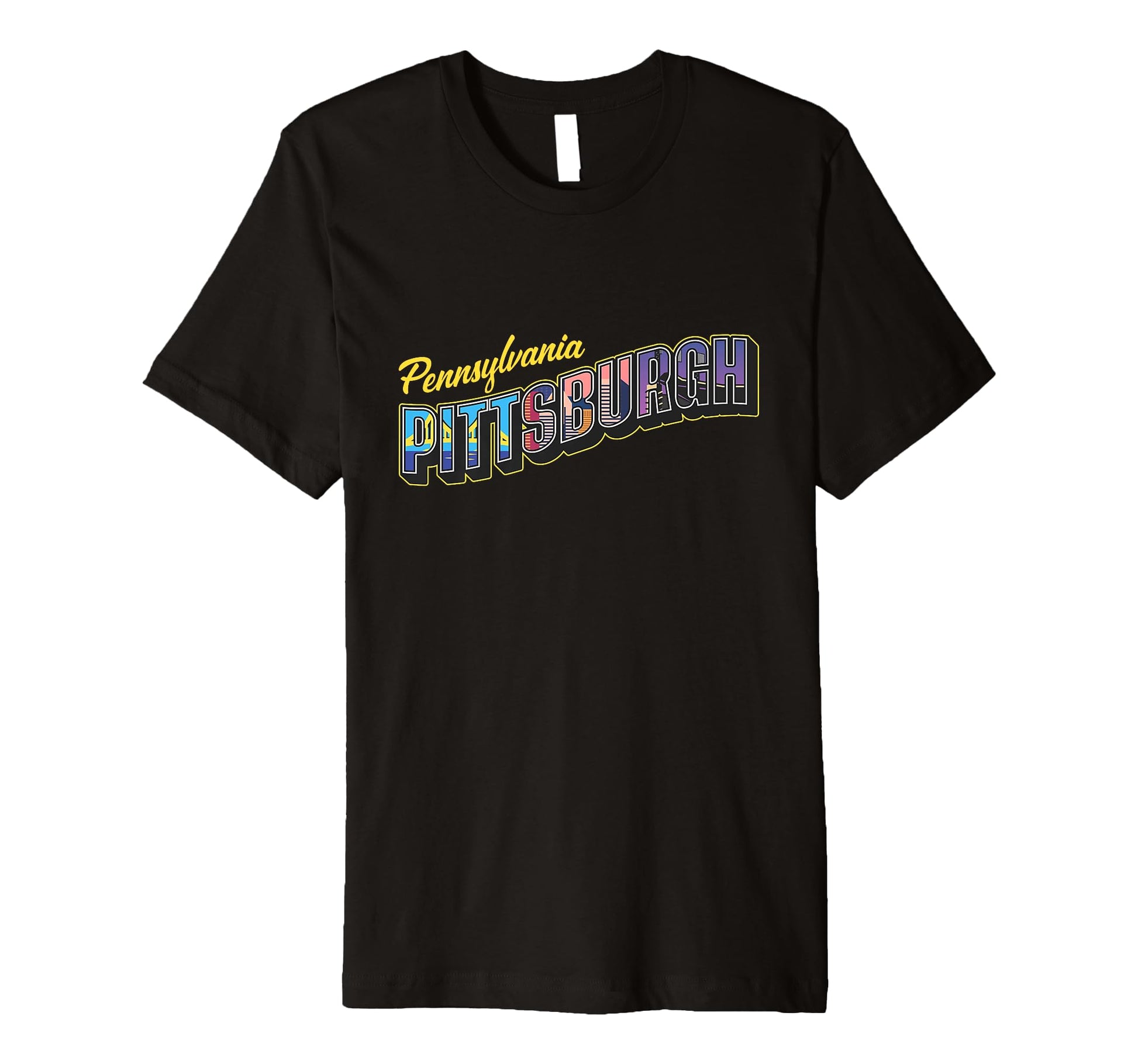 Pennsylvania Pittsburgh Landmarks T-Shirt - Custom Art Print for Adults - T-Shirt, Sweatshirt, Hoodie
