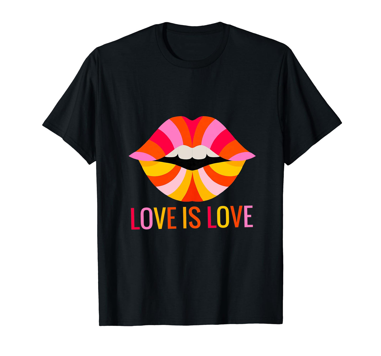 Love Lips Pride Day Lgbtq Rainbow T-Shirt - Fun Novelty Design Men Women - T-Shirt, Sweatshirt, Hoodie