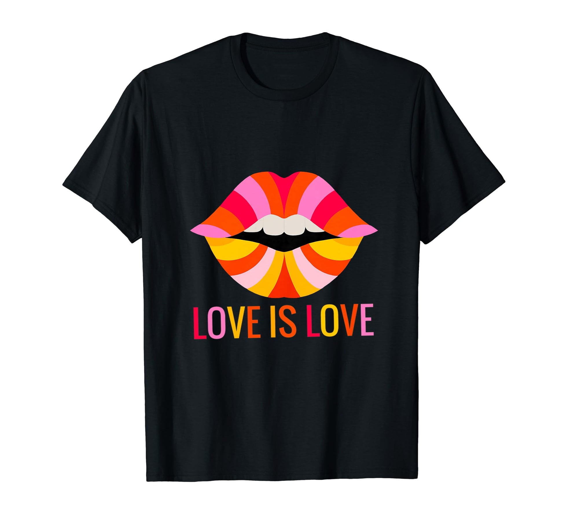Love Lips Pride Day Lgbtq Rainbow T-Shirt - Fun Novelty Design Men Women - T-Shirt, Sweatshirt, Hoodie