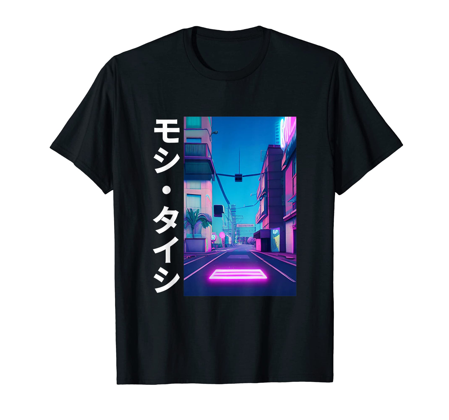 90S Synthwave Japanese Vaporwave Art T-Shirt - Fun Novelty Design Unisex - T-Shirt, Sweatshirt, Hoodie