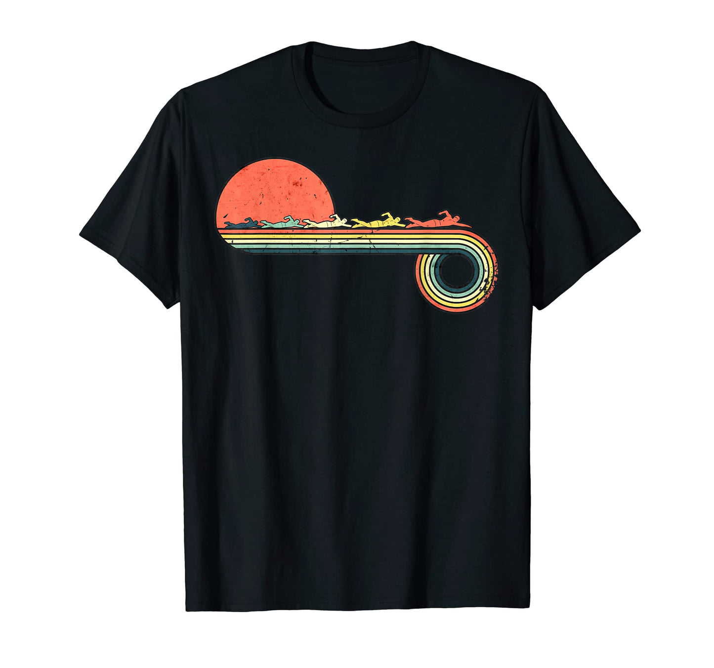 Swimming Sunset Rainbow T-Shirt - Casual Everyday Wear Unisex - T-Shirt, Sweatshirt, Hoodie