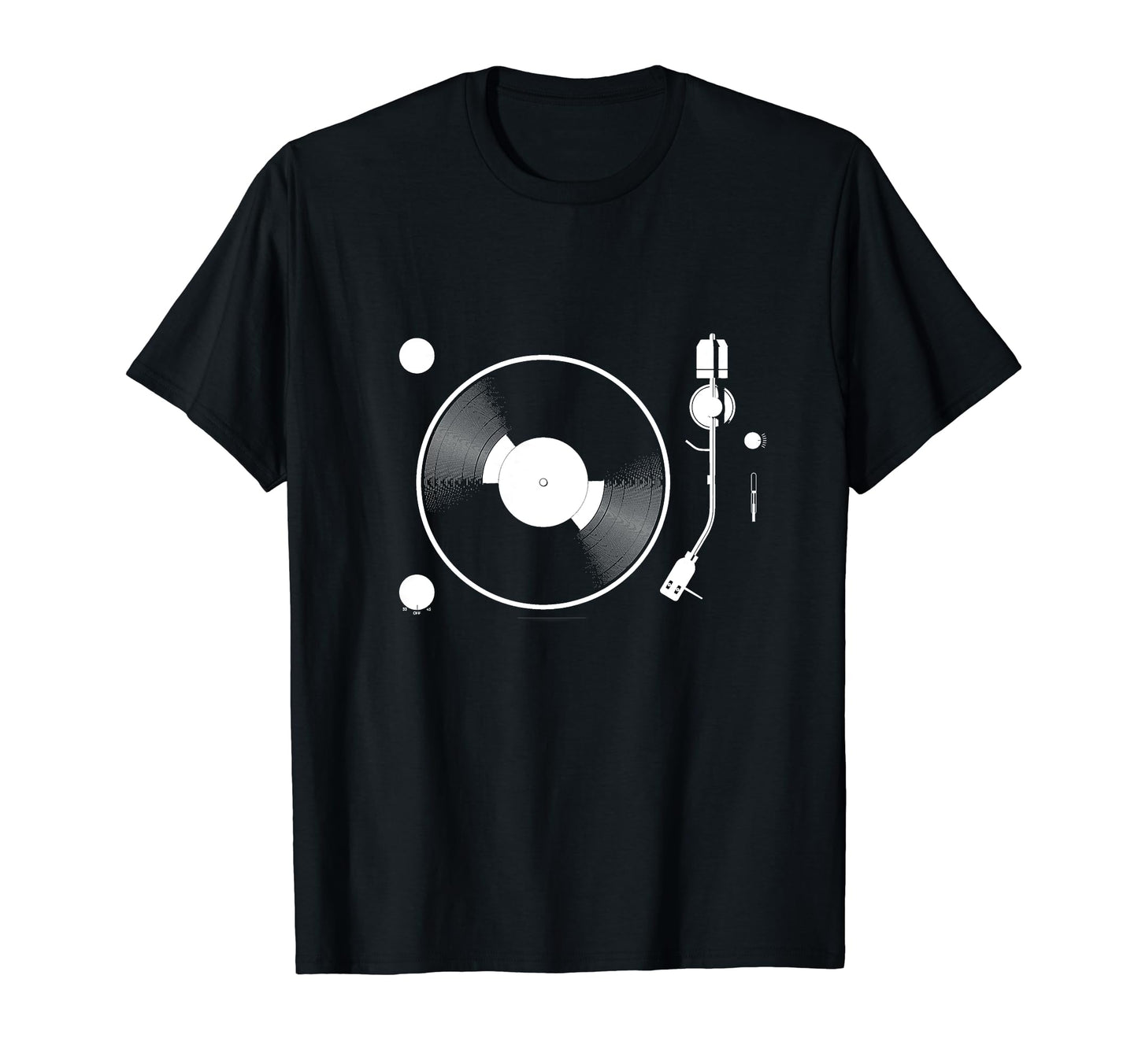 Vinyl Album Record Player Silhouette T-Shirt - Custom Art Print for Adults - T-Shirt, Sweatshirt, Hoodie