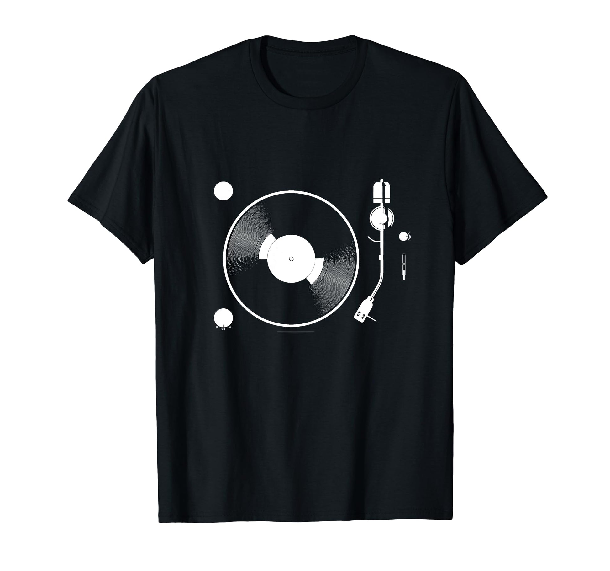 Vinyl Album Record Player Silhouette T-Shirt - Custom Art Print for Adults - T-Shirt, Sweatshirt, Hoodie