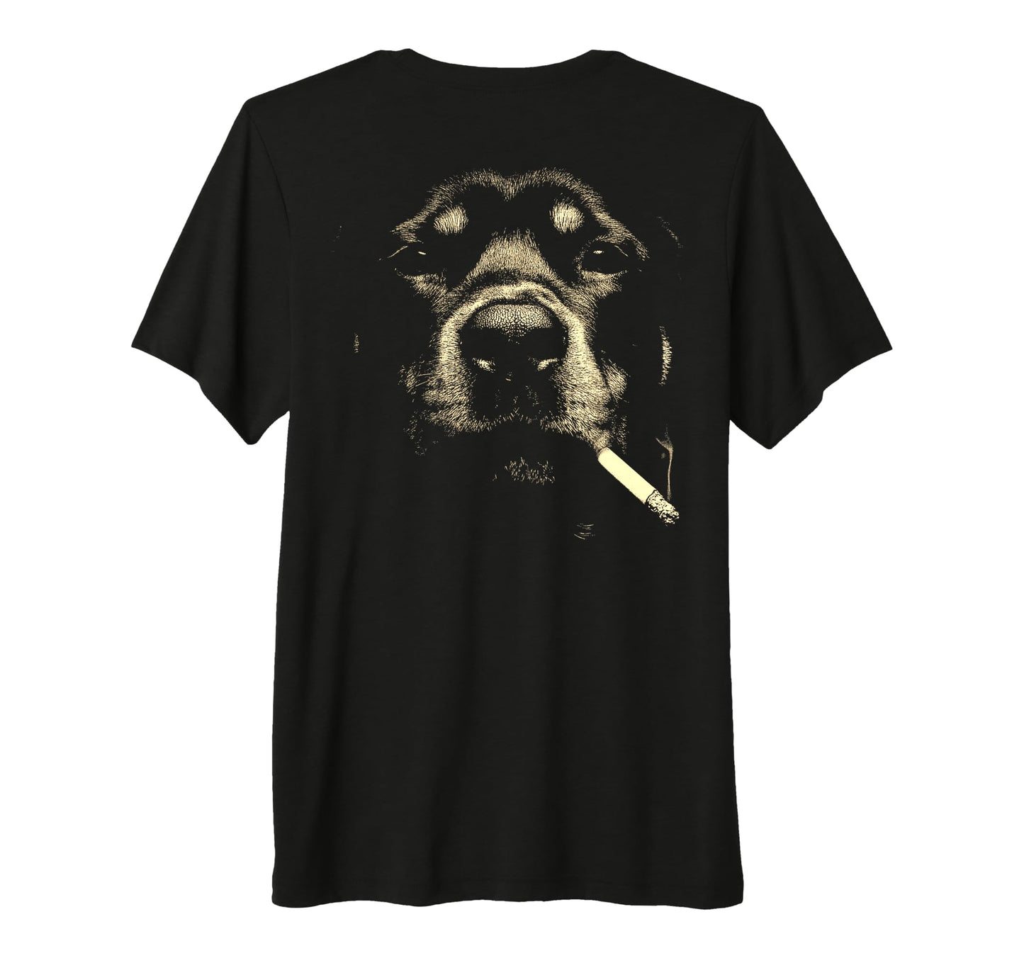 Rottweiler Smoking Cigarette T-Shirt - Casual Everyday Wear Men Women - T-Shirt, Sweatshirt, Hoodie