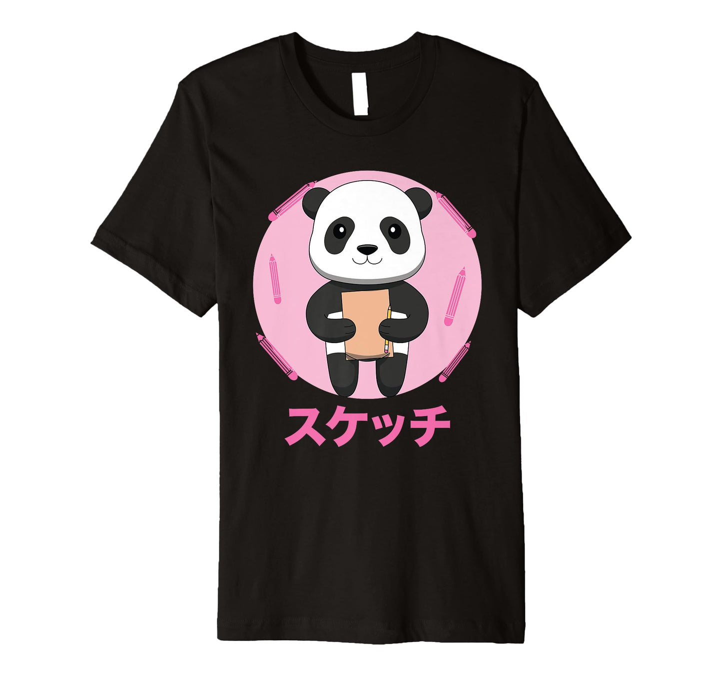 Panda Sketching Vaporwave Aesthetics T-Shirt - Graphic Print Men Women - T-Shirt, Sweatshirt, Hoodie