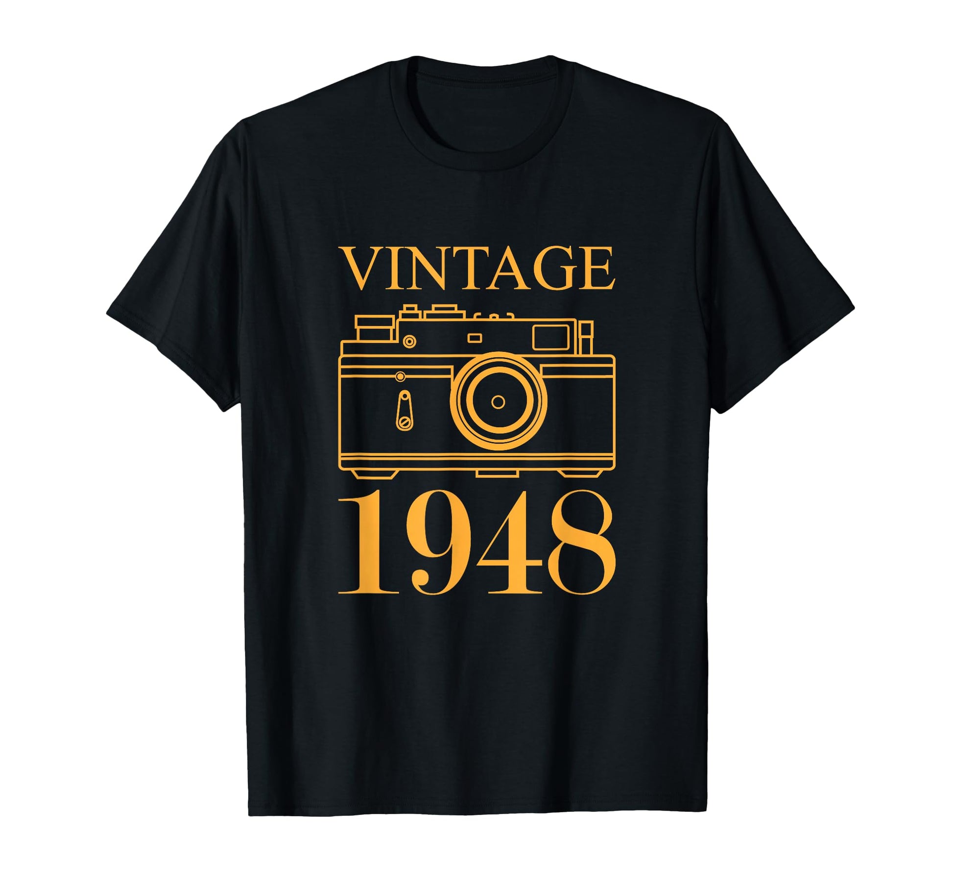 72Nd Birthday Gift 1948 Years Old Camera T-Shirt - Trendy Graphic Unisex - T-Shirt, Sweatshirt, Hoodie