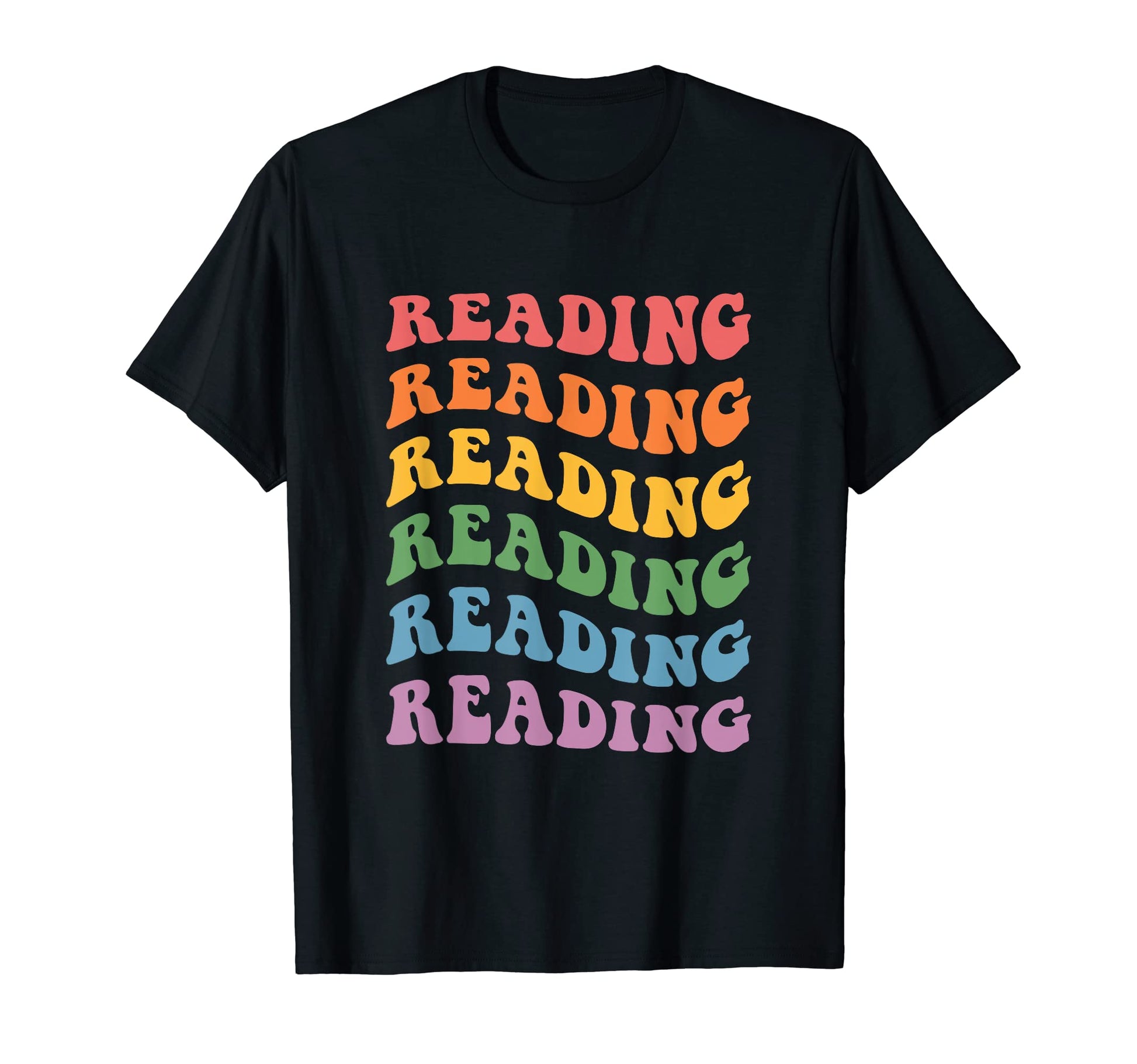 Rainbow Groovy Reading T-Shirt - Graphic Print Unisex - T-Shirt, Sweatshirt, Hoodie