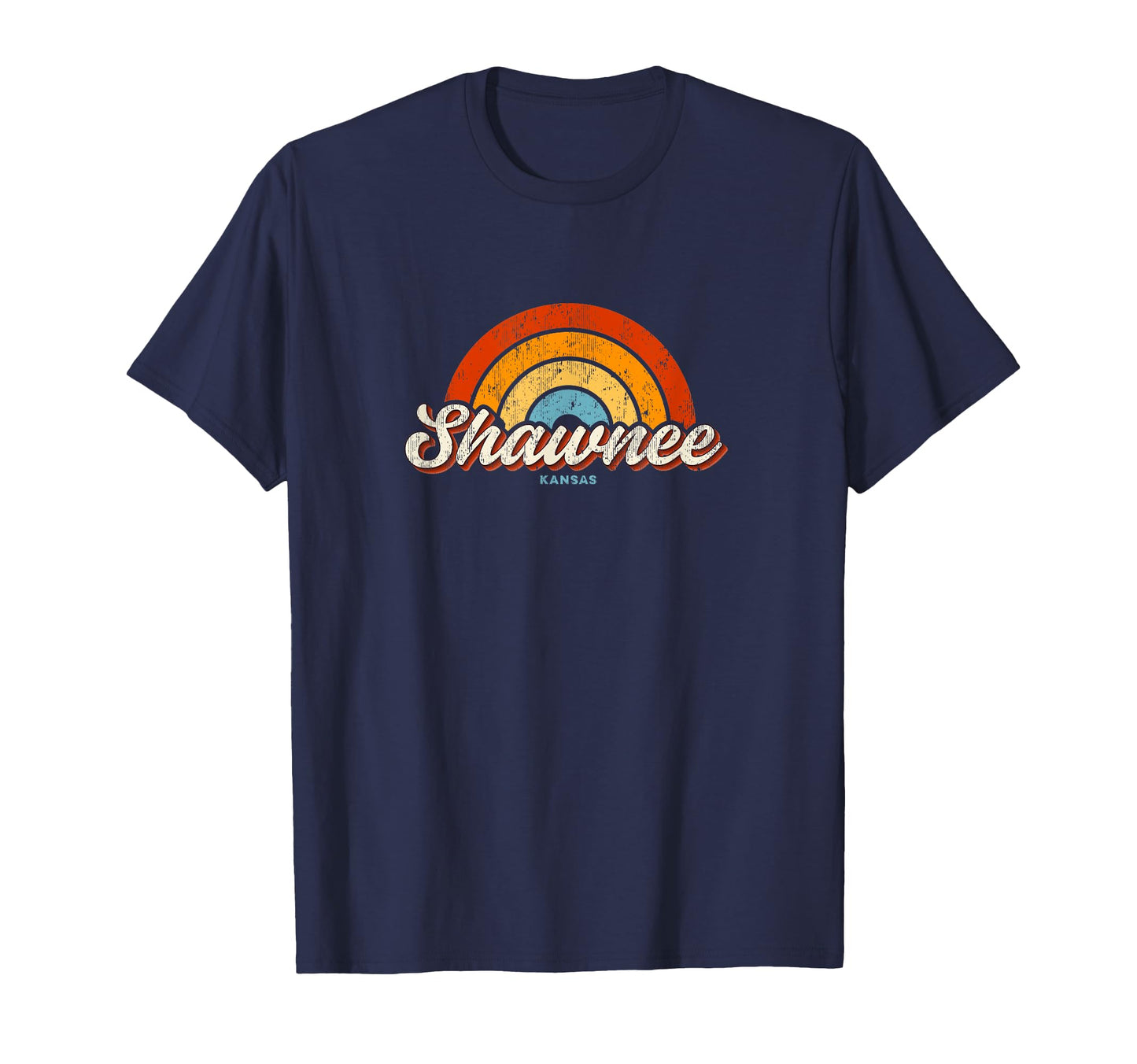 Shawnee Kansas Ks Rainbow 70S T-Shirt - Streetwear Style Men Women - T-Shirt, Sweatshirt, Hoodie