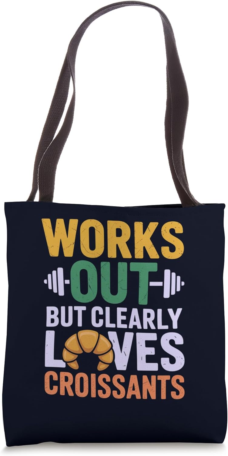 Foodie Weightlifters Loves Croissant Gift - Adult & Kids T-Shirts, Sweatshirts & Hoodies apparel design preview 1