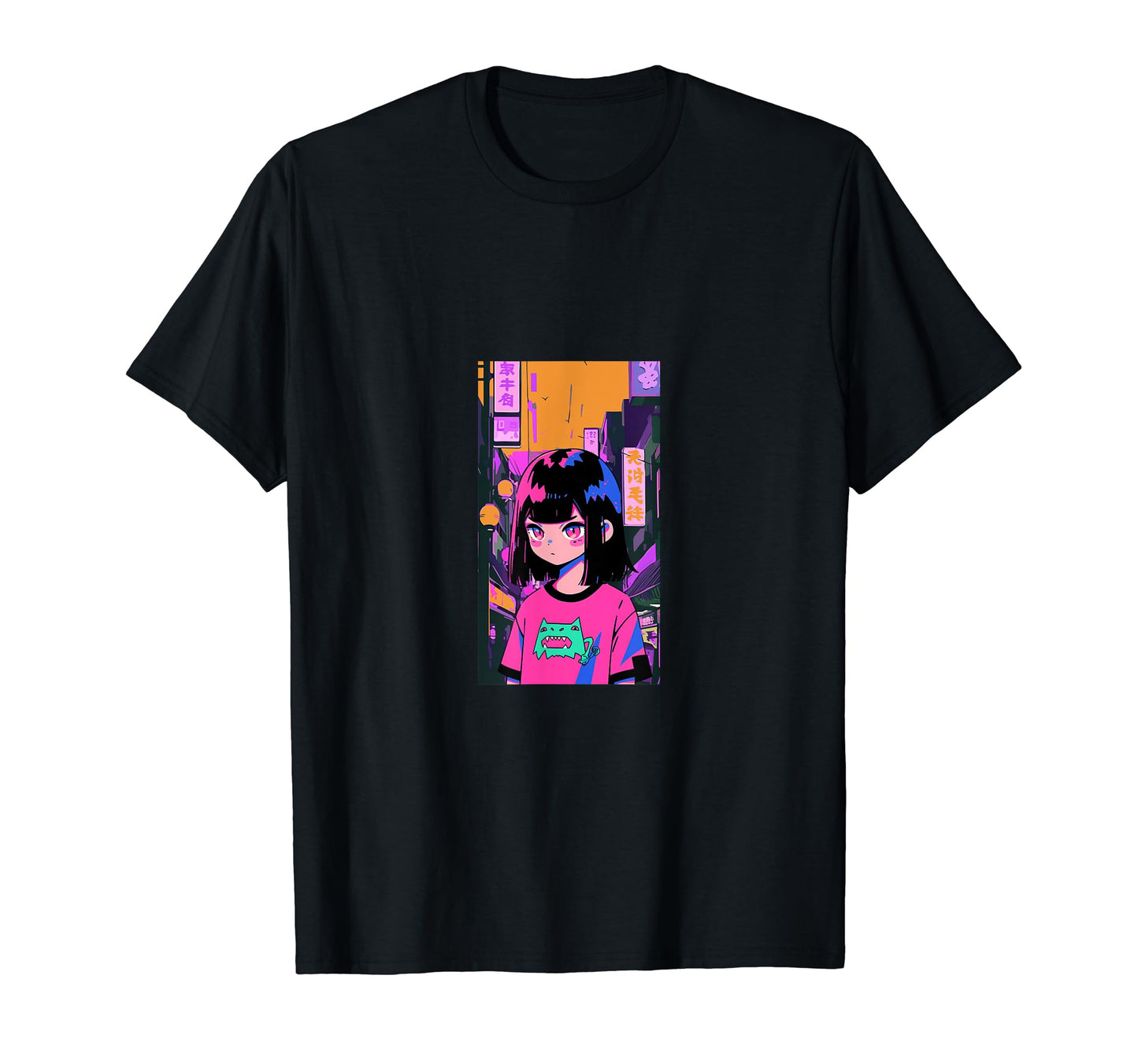 Aesthetic Anime Vaporwave Japanese T-Shirt - Fun Novelty Design Men Women - T-Shirt, Sweatshirt, Hoodie