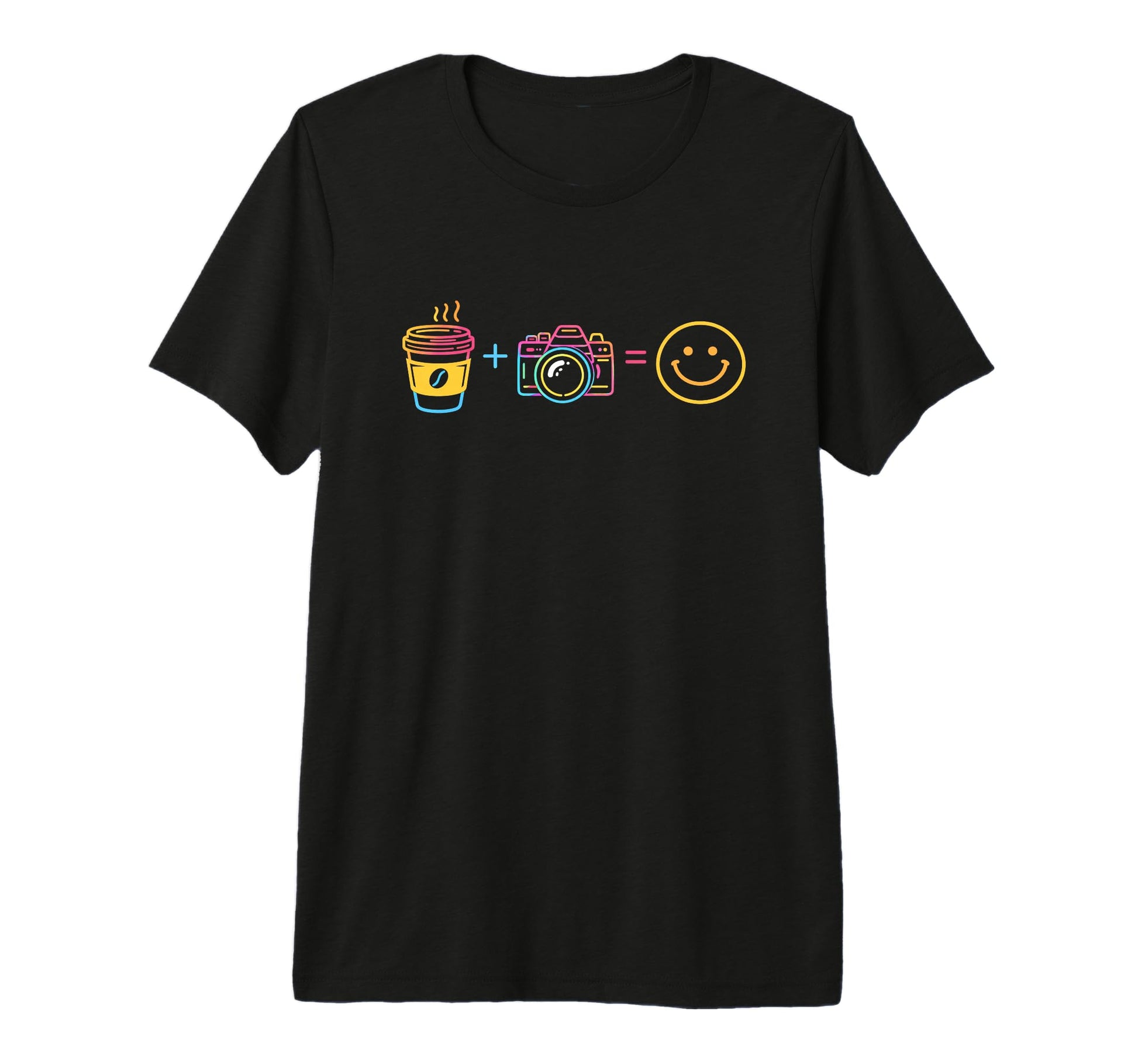Photographer Funny Coffee N Camera T-Shirt - Novelty Apparel for Adults - T-Shirt, Sweatshirt, Hoodie