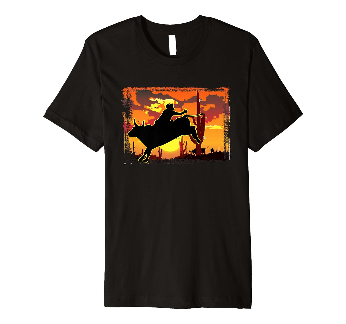 Bull Riding Cowboy Bull Rodeo T-Shirt - Casual Everyday Wear Men Women - T-Shirt, Sweatshirt, Hoodie