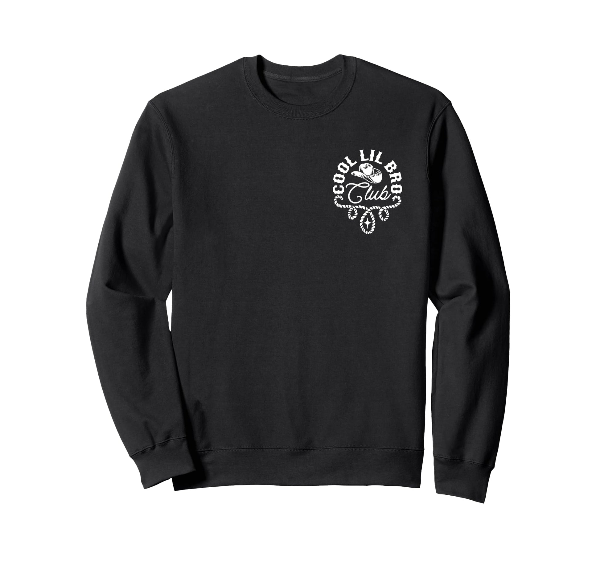 Lil Bro Club Western Front Back Sweatshirt - Fun Novelty Design Men Women - T-Shirt, Sweatshirt, Hoodie