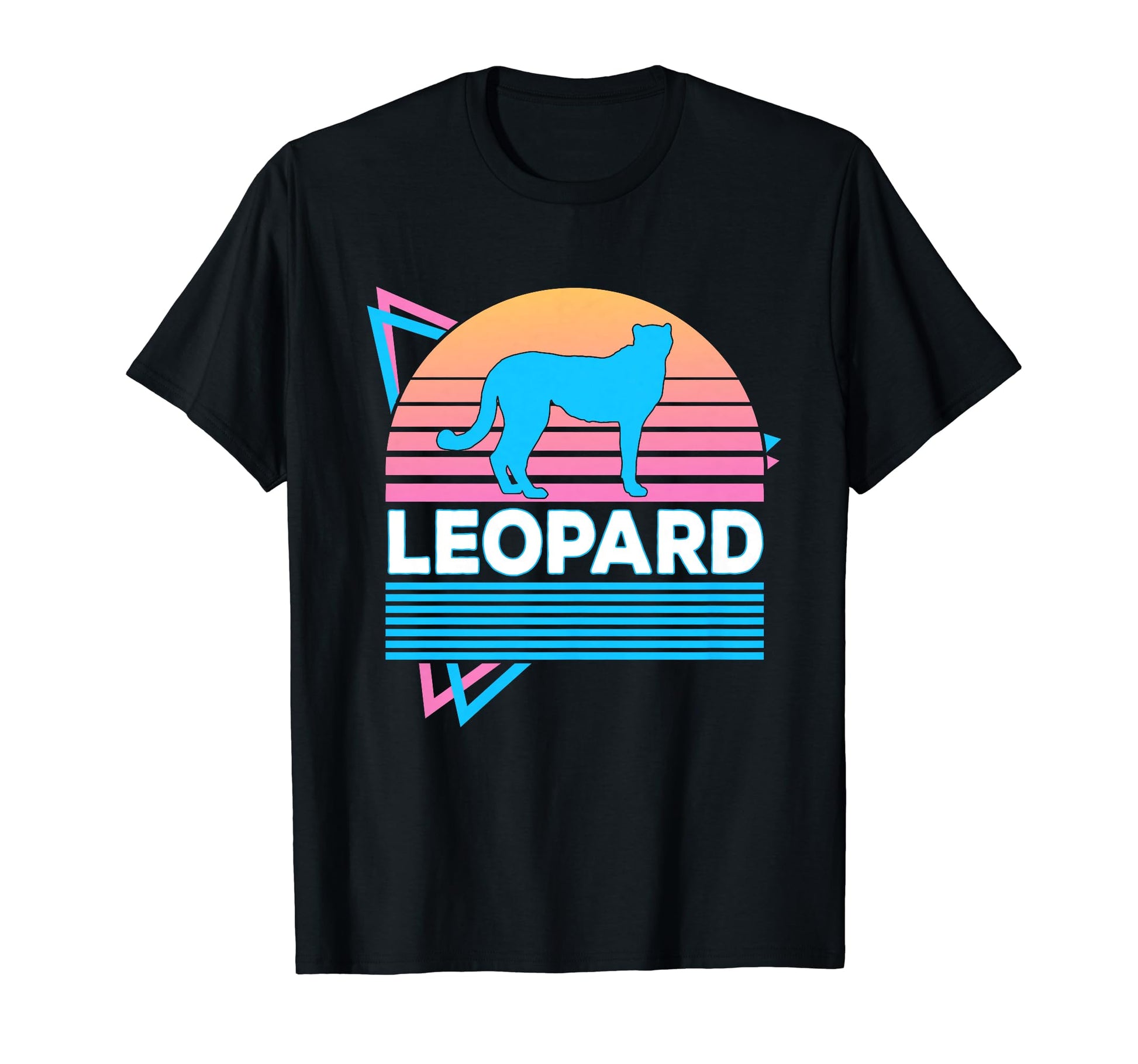 Leopard Vaporwave Aesthetic T-Shirt - Fun Novelty Design Unisex - T-Shirt, Sweatshirt, Hoodie