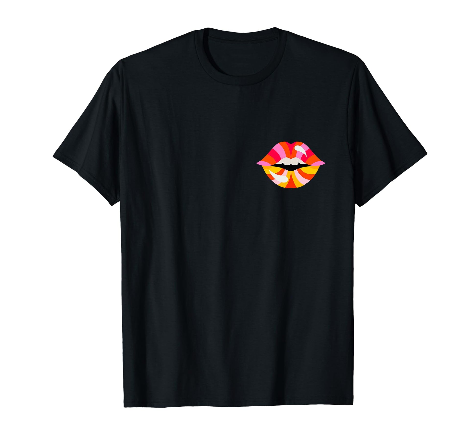 Lips Pride Day Hippie Rainbow Happy T-Shirt - Casual Everyday Wear Unisex - T-Shirt, Sweatshirt, Hoodie