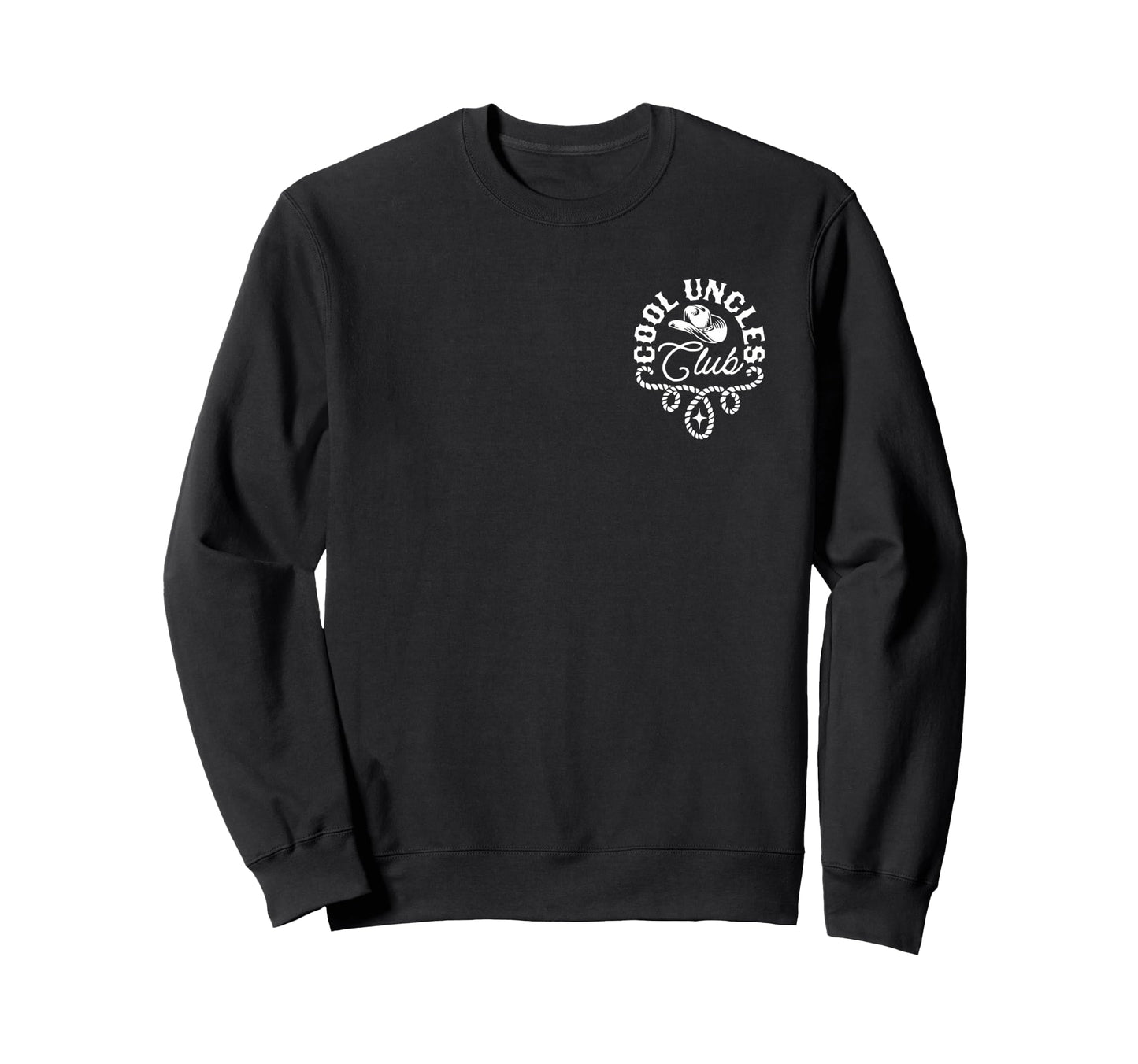 Uncles Club Western Front Back Sweatshirt - Trendy Graphic Men Women - T-Shirt, Sweatshirt, Hoodie