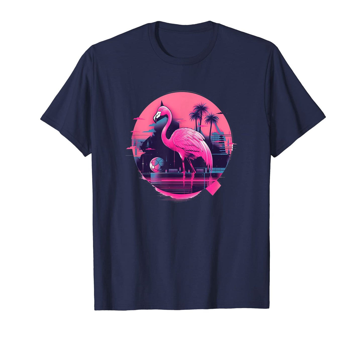 80S Flamingo Japanese Otaku Aesthetic T-Shirt - Custom Art Print Men Women - T-Shirt, Sweatshirt, Hoodie