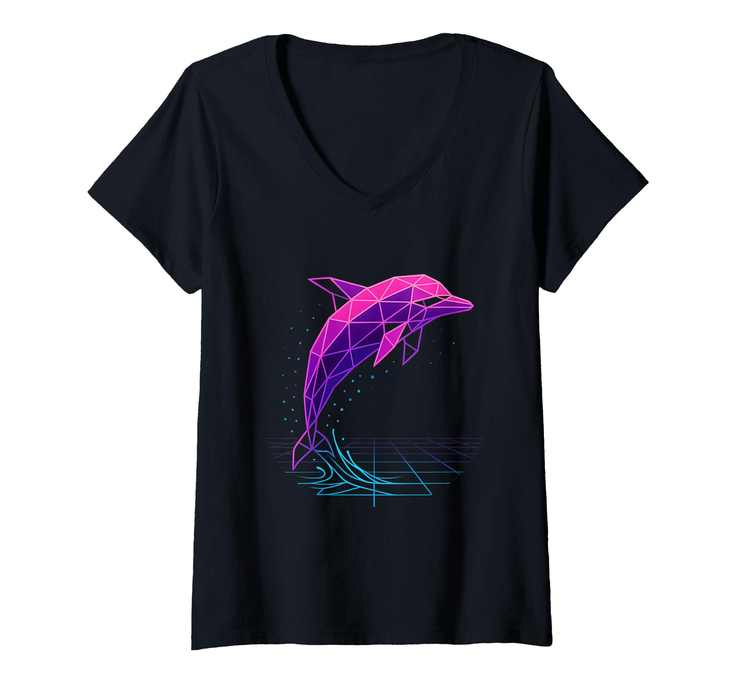 Vaporwave Dolphin Synthwave Ocean 80S T-Shirt - Unique Graphic Men Women - T-Shirt, Sweatshirt, Hoodie