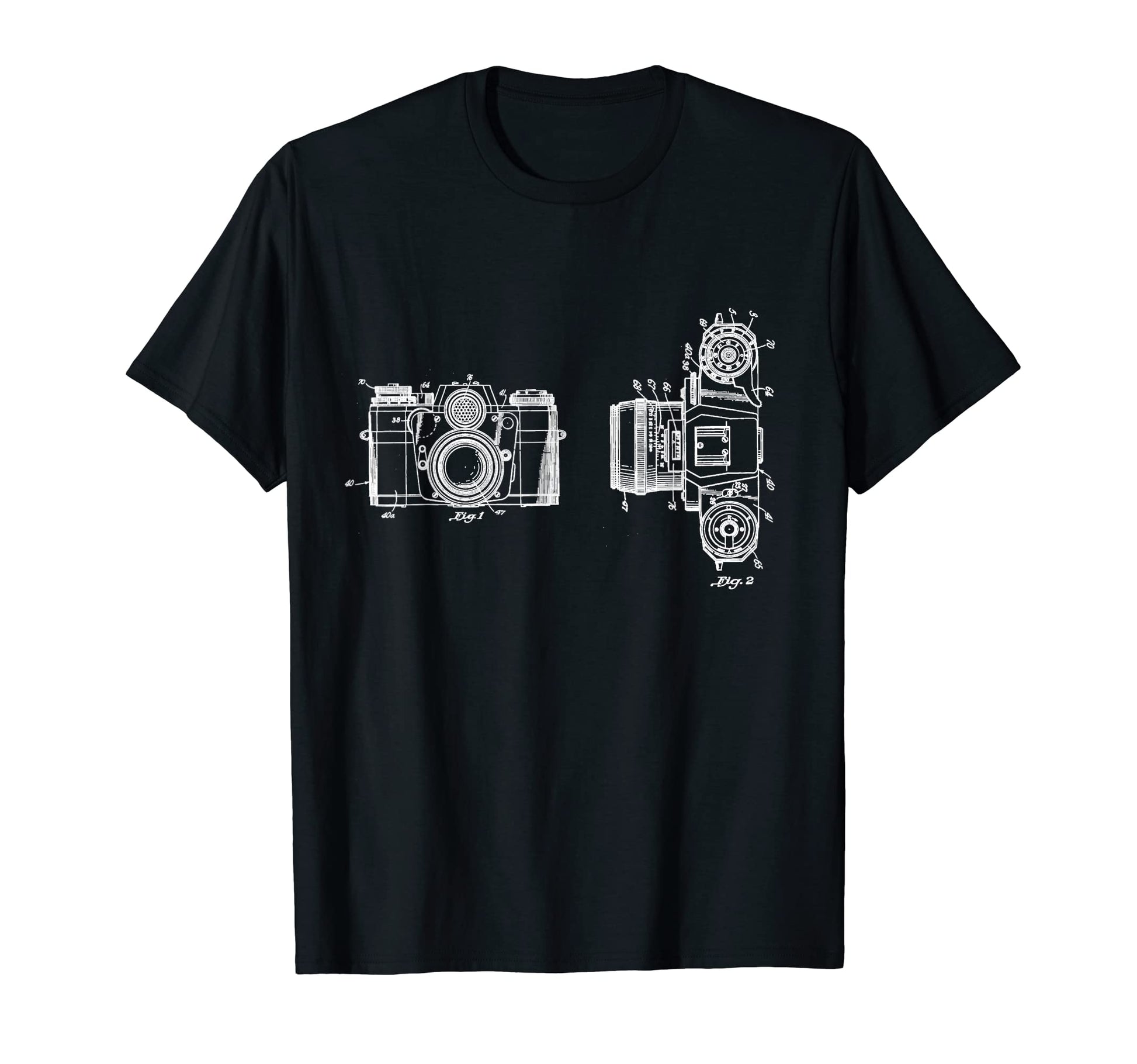 Camera Blueprint Patent Photography T-Shirt - Custom Art Print for Adults - T-Shirt, Sweatshirt, Hoodie