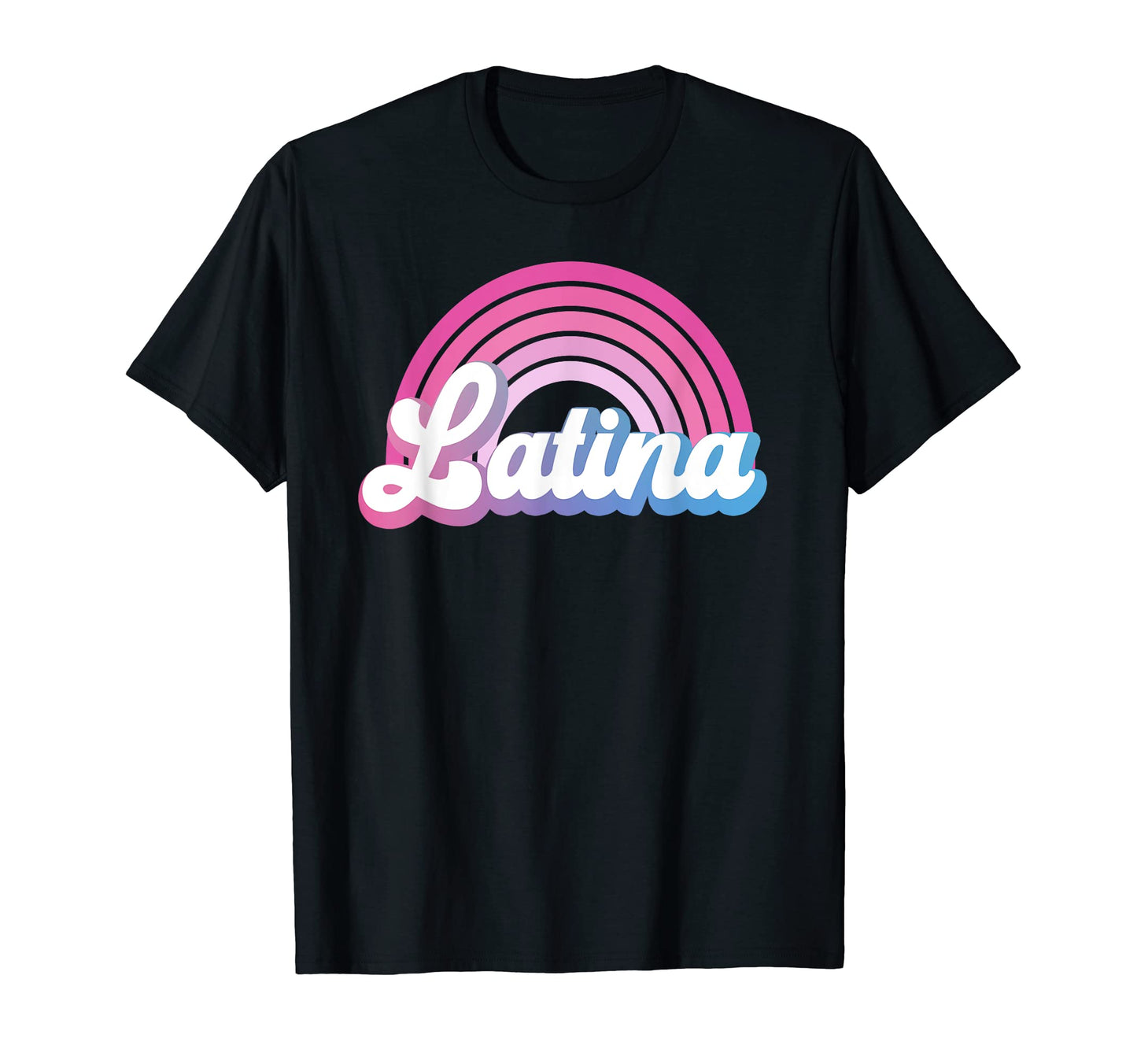Latina Rainbow Groovy T-Shirt - Casual Everyday Wear for Adults - T-Shirt, Sweatshirt, Hoodie