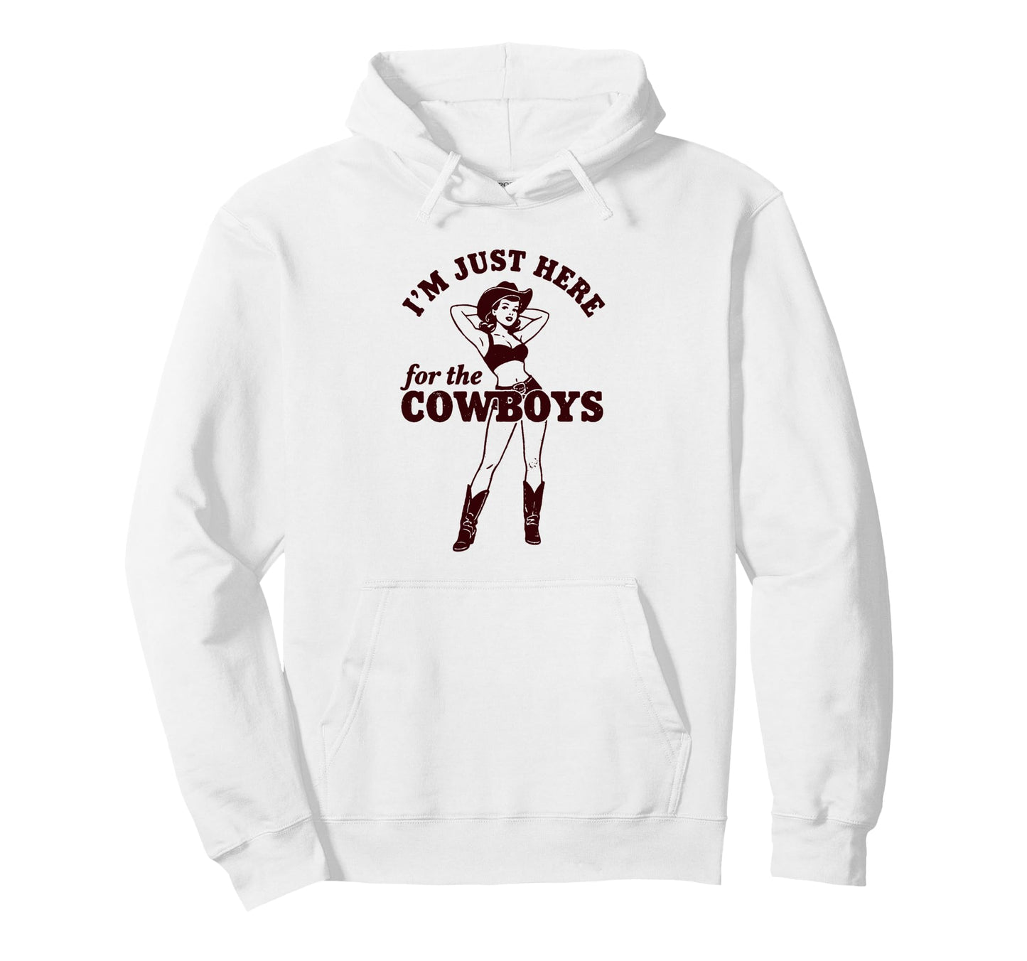 Cowgirl Just Here Cowboys Western Hoodie - Aesthetic Graphic for Adults - T-Shirt, Sweatshirt, Hoodie
