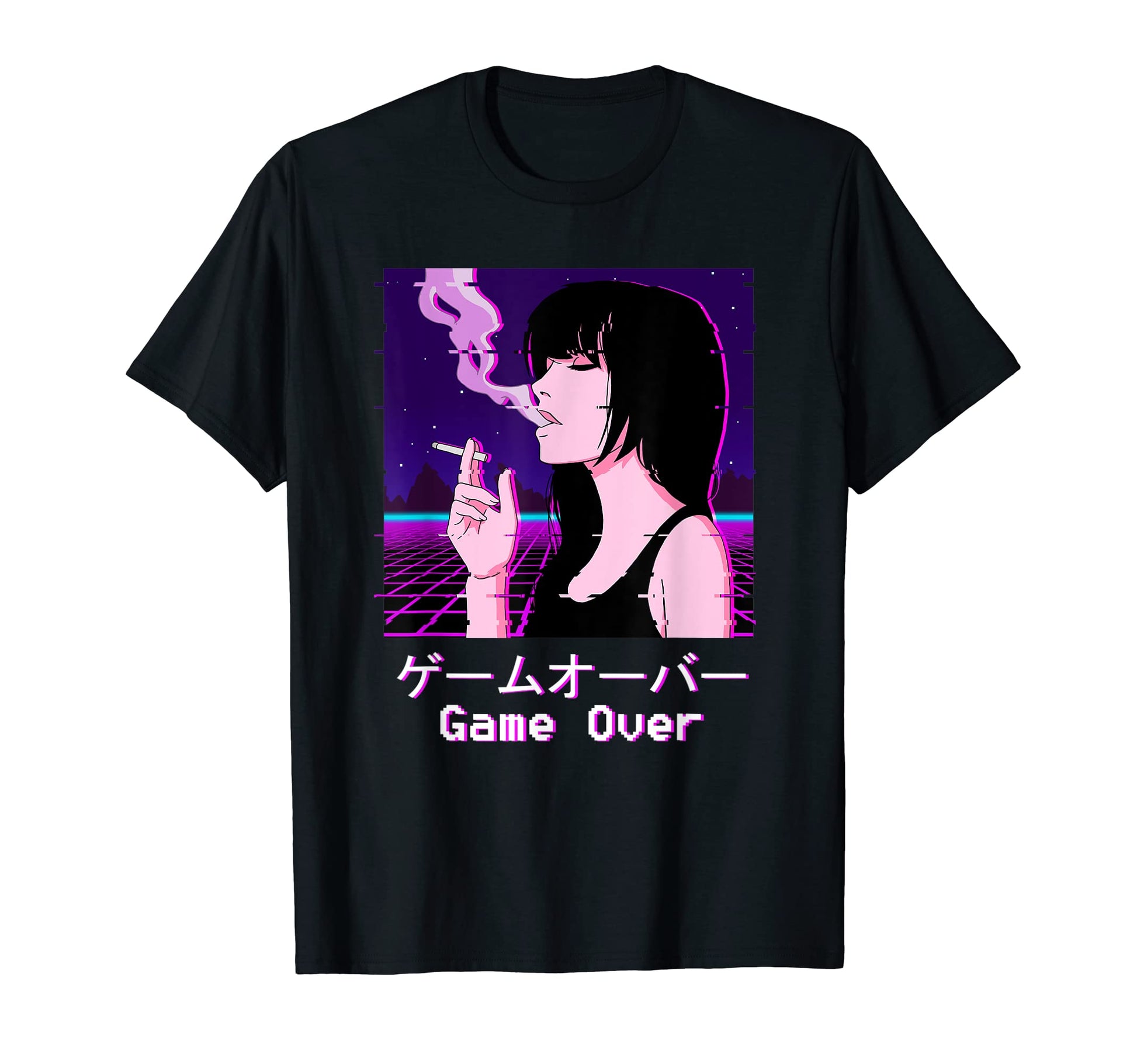 Sad Anime Game Over Japanese T-Shirt - Fun Novelty Design for Adults - T-Shirt, Sweatshirt, Hoodie
