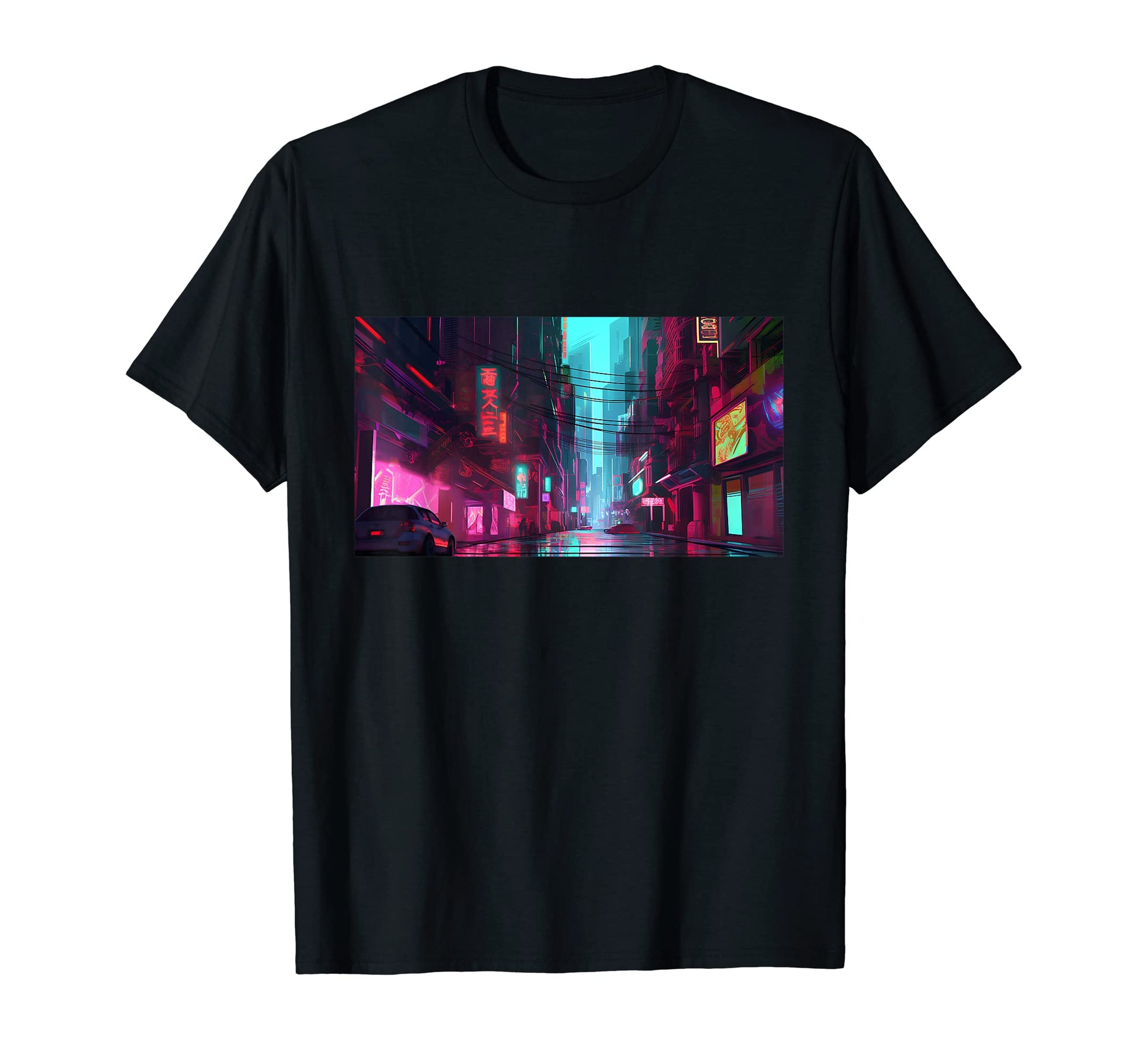 Futuristic Vaporwave Japan City T-Shirt - Minimalist Print Unisex - T-Shirt, Sweatshirt, Hoodie