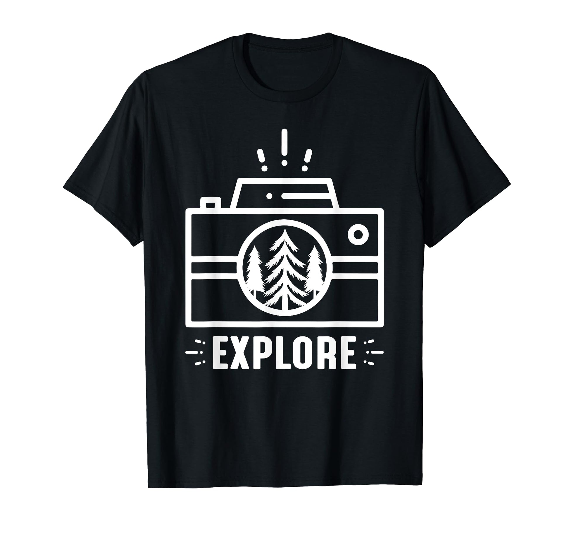 Explore Camera Lense Photography T-Shirt - Graphic Print for Adults - T-Shirt, Sweatshirt, Hoodie