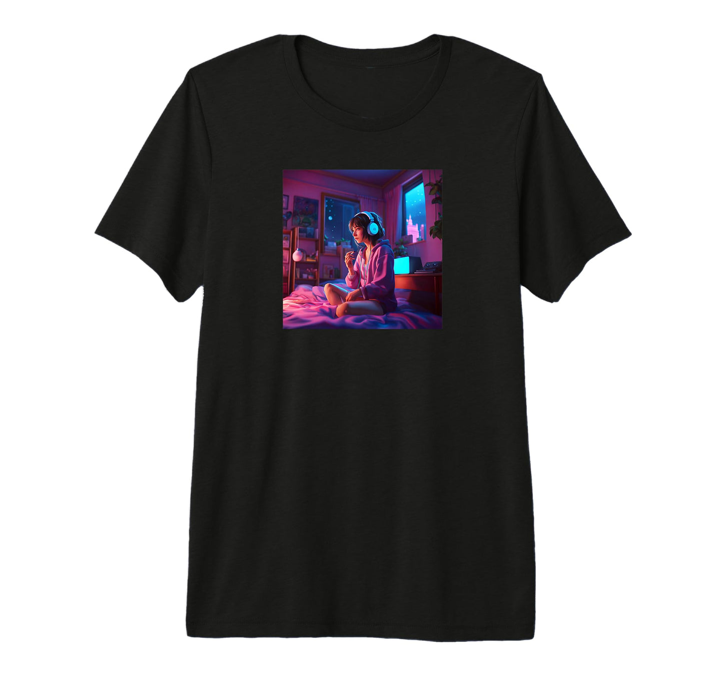 Anime Gamer Music Vaporwave T-Shirt - Minimalist Print for Adults - T-Shirt, Sweatshirt, Hoodie