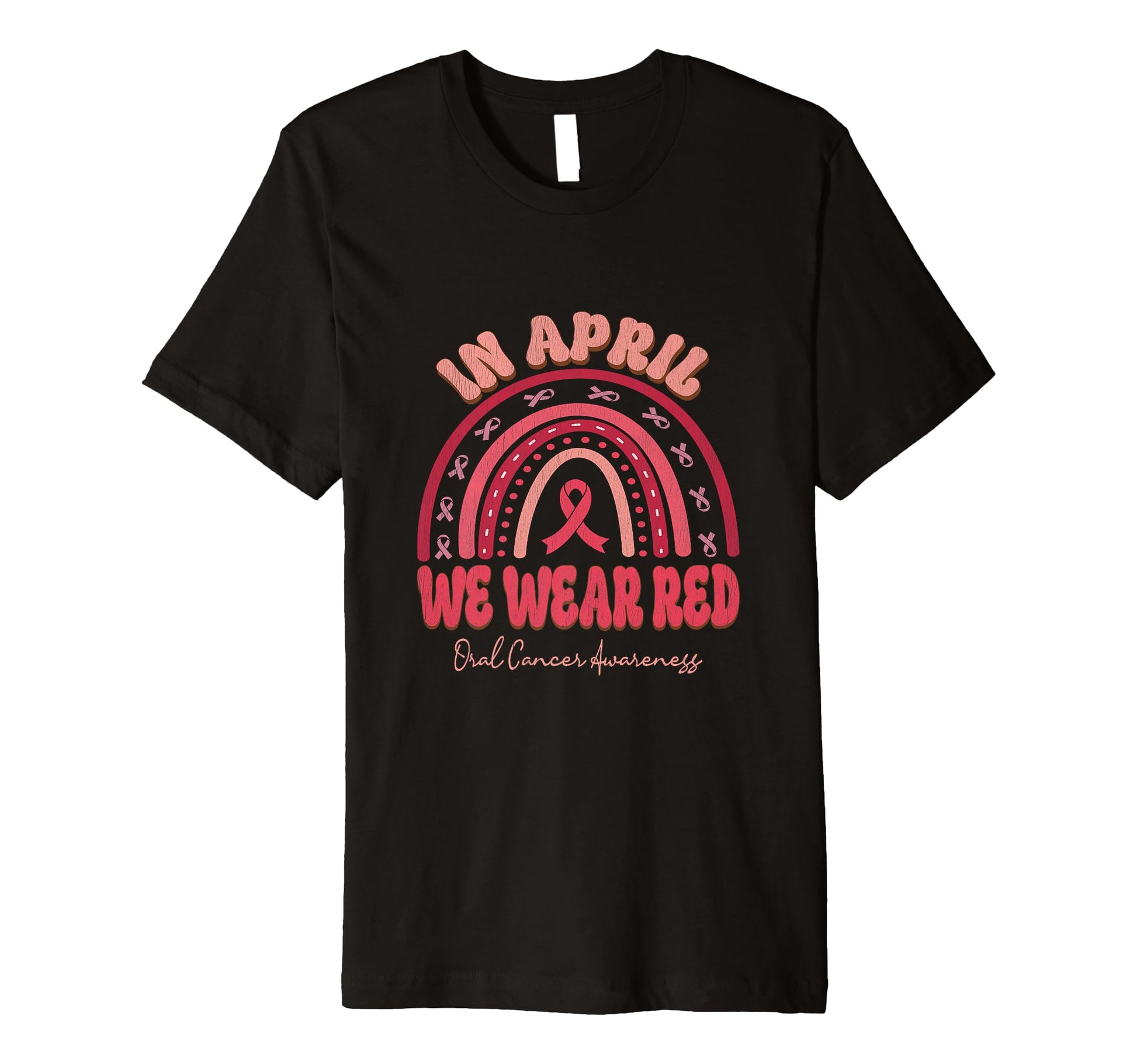 April We Wear Red Oral Cancer T-Shirt - Unique Graphic for Adults - T-Shirt, Sweatshirt, Hoodie