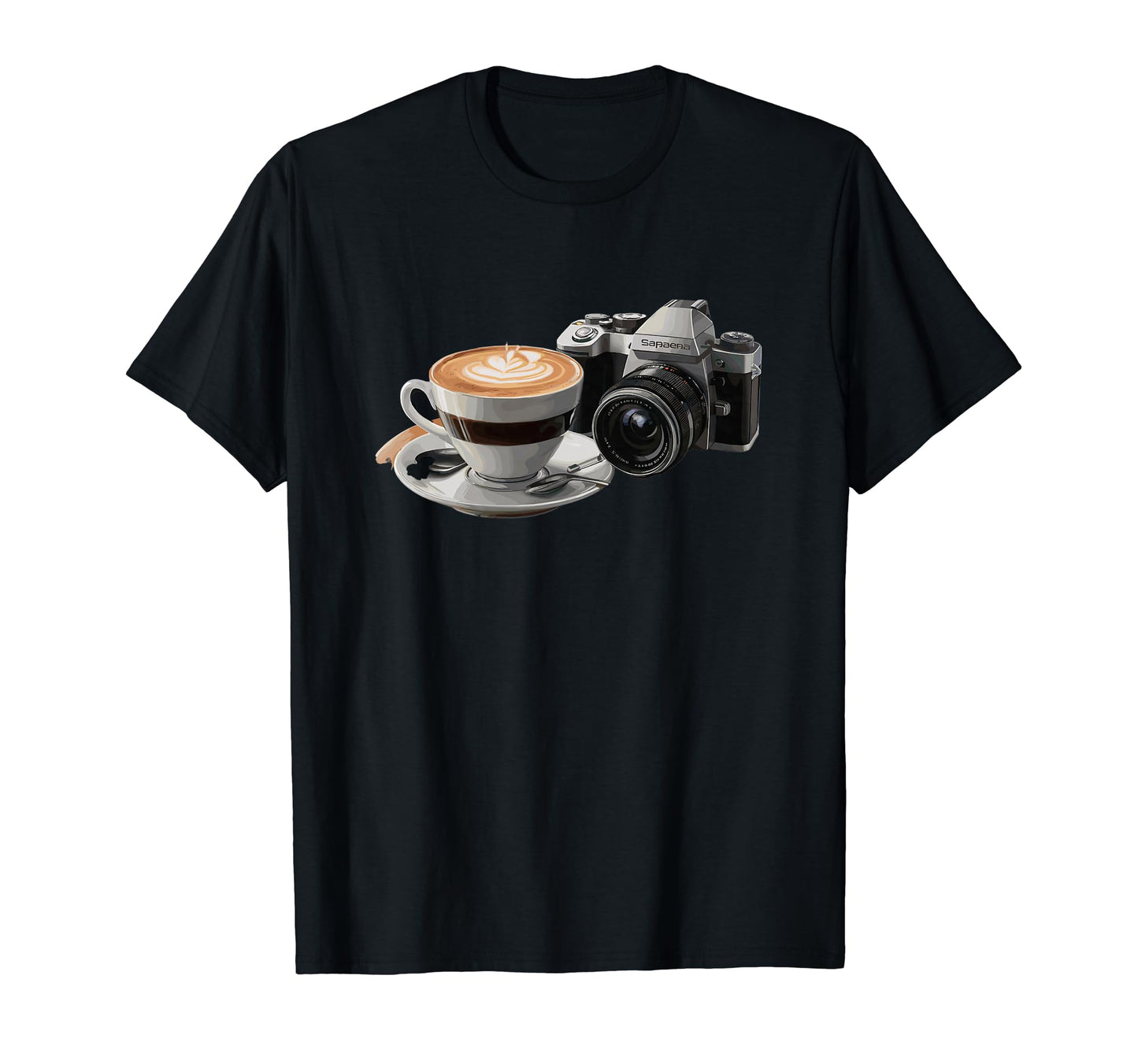 Coffee Camera Photography Present T-Shirt - Trendy Graphic for Adults - T-Shirt, Sweatshirt, Hoodie
