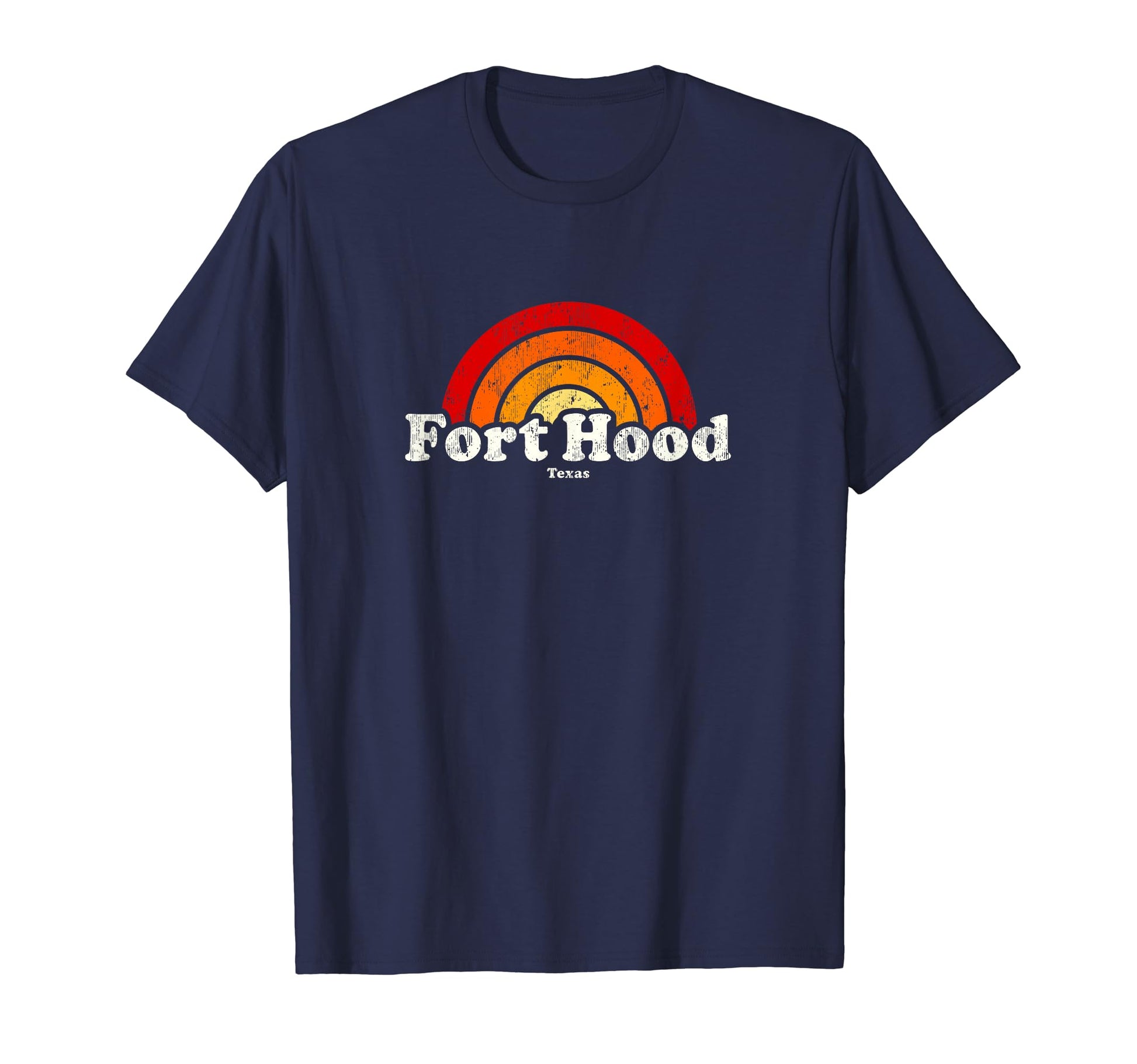 Fort Hood Texas Tx 70S Rainbow T-Shirt - Fun Novelty Design Men Women - T-Shirt, Sweatshirt, Hoodie