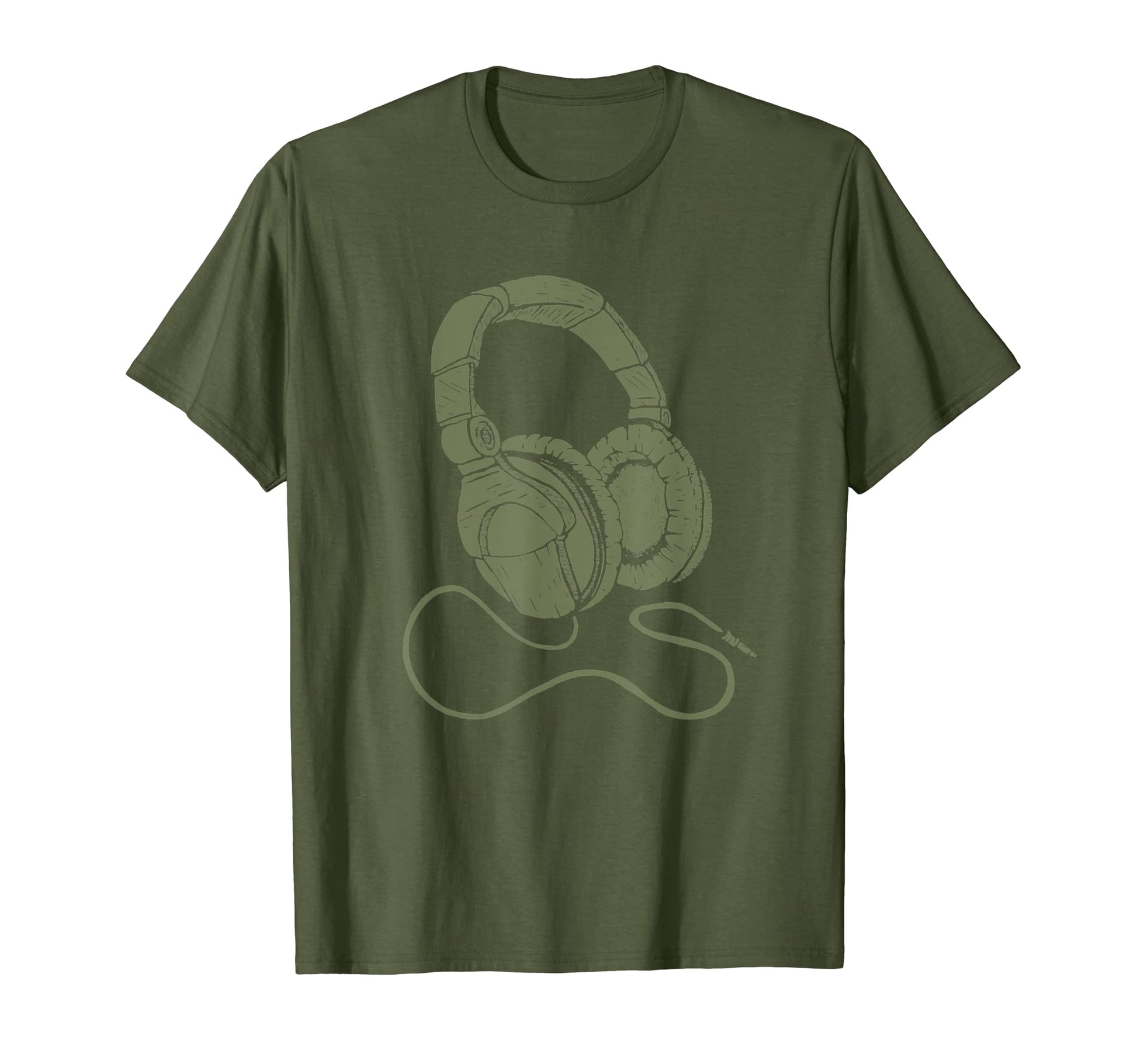 Hip Hop Dj Headphones Vinyl Earphones T-Shirt - Graphic Print for Adults - T-Shirt, Sweatshirt, Hoodie