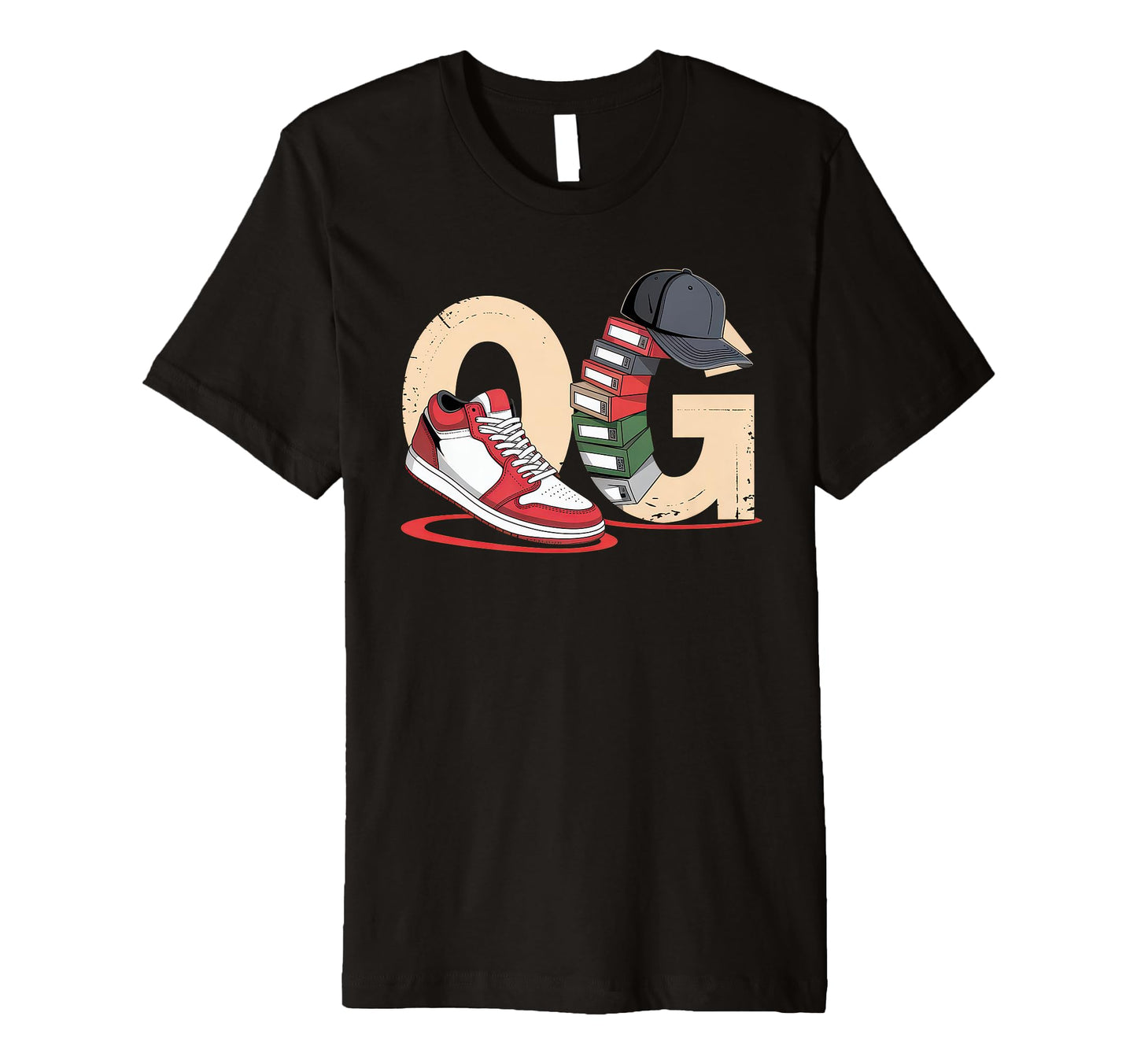 Old School Og Hip Hop Vinyl Cds Tapes T-Shirt - Graphic Print for Adults - T-Shirt, Sweatshirt, Hoodie