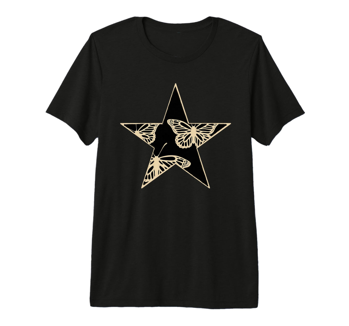Star Stencil Graffiti Art Egirl Emo Goth T-Shirt - Graphic Print Unisex - T-Shirt, Sweatshirt, Hoodie
