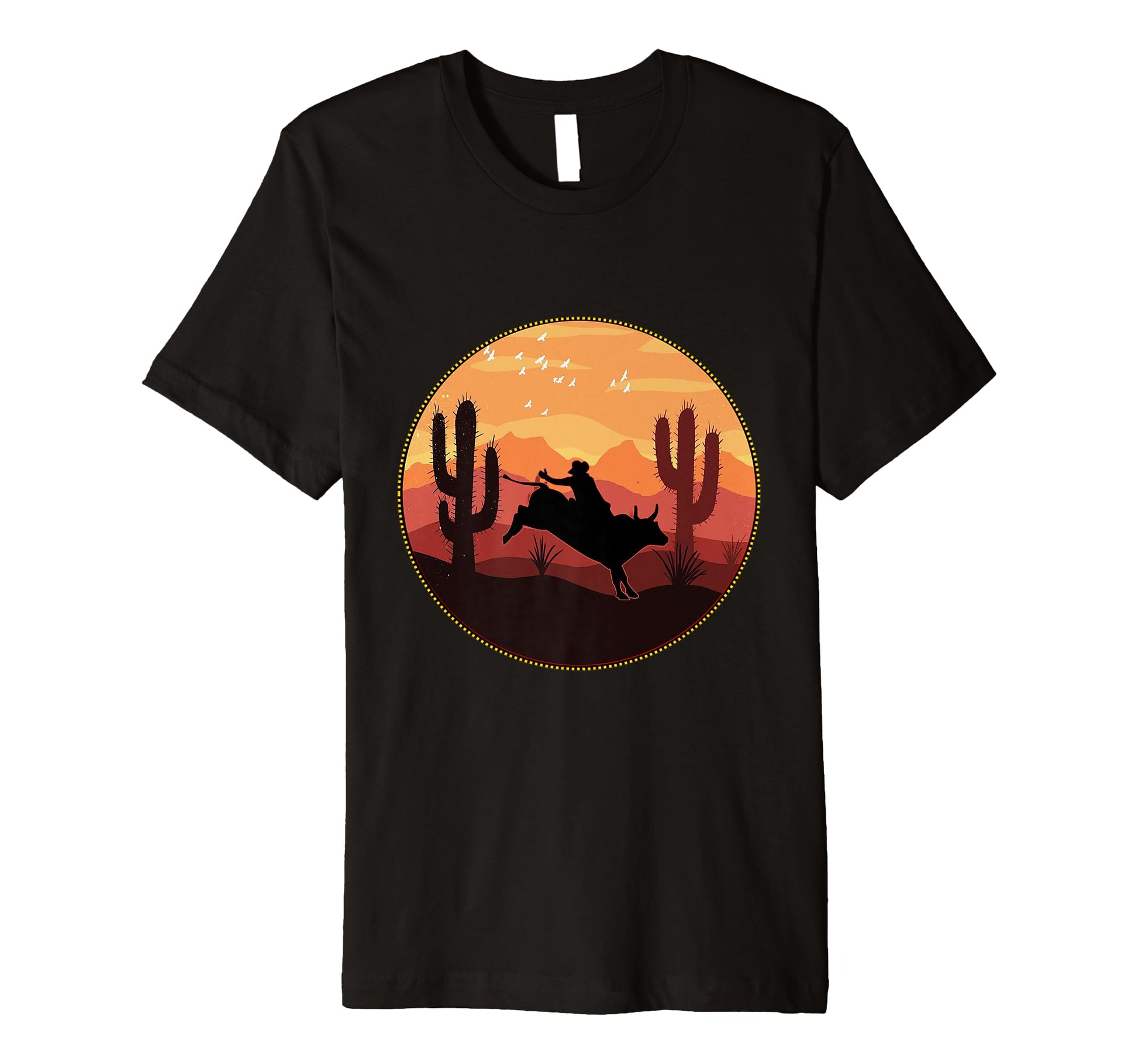 Bull Riding Cowboy Bull Rodeo T-Shirt - Minimalist Print Men Women - T-Shirt, Sweatshirt, Hoodie