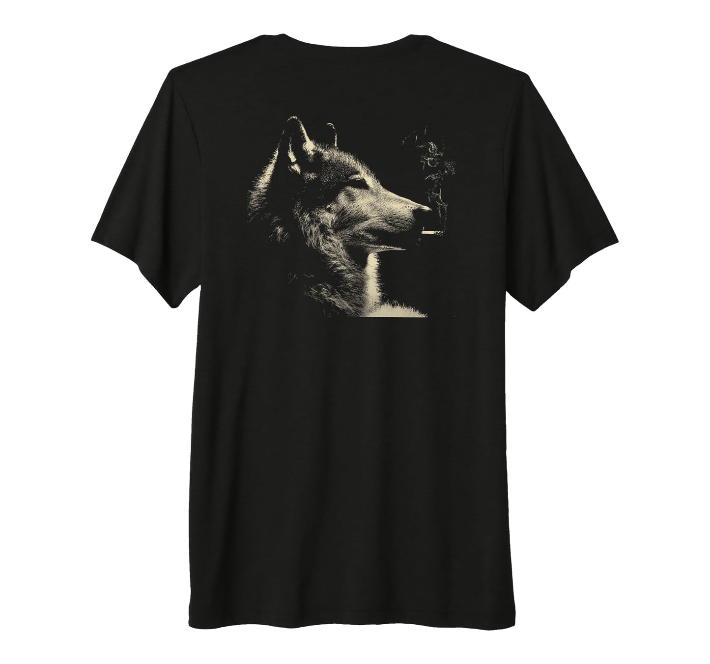 Wolf Smoking Cigarette Grunge Meme 90S T-Shirt - Custom Art Print Unisex - T-Shirt, Sweatshirt, Hoodie