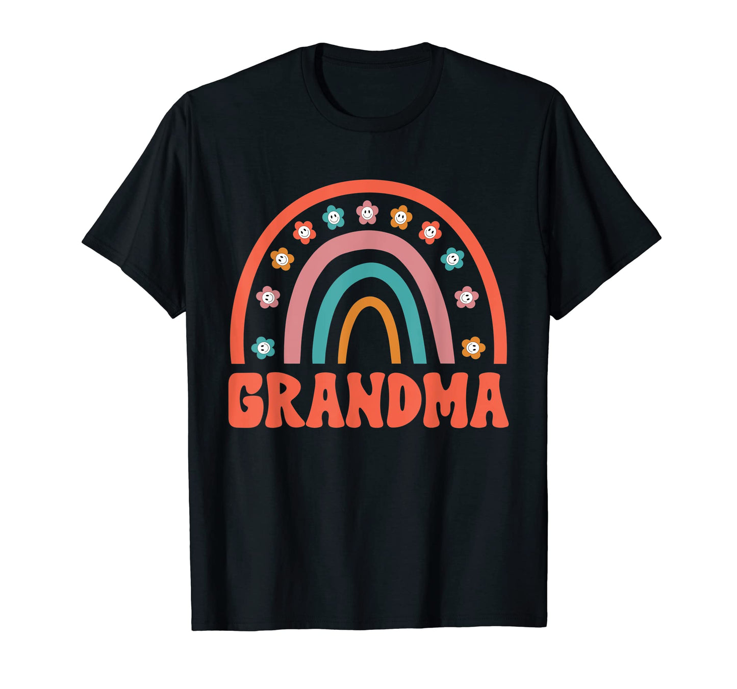 Grandma Groovy Grandma Rainbow Boho T-Shirt - Minimalist Print for Adults - T-Shirt, Sweatshirt, Hoodie