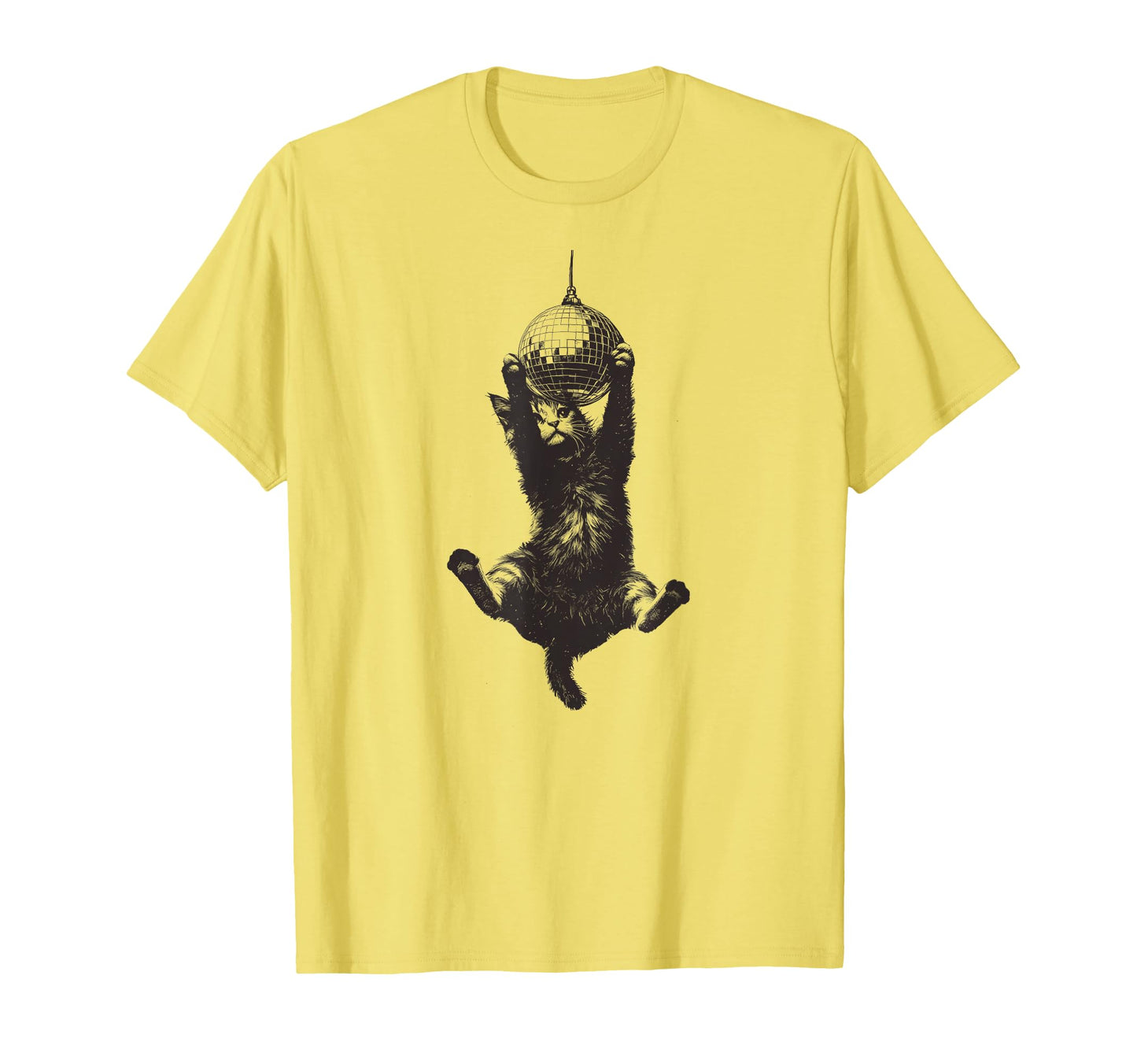 Cat Disco Ball Funny Disco Cat Mom 90S T-Shirt - Streetwear Style Unisex - T-Shirt, Sweatshirt, Hoodie