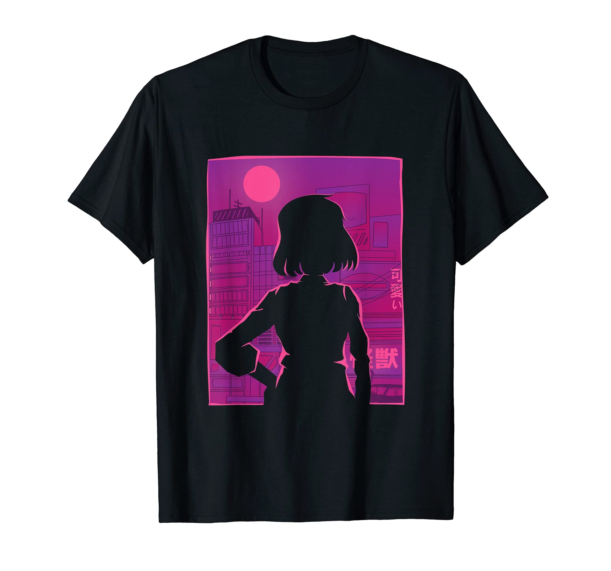 Sad Anime Japanese Vaporwave Aesthetic T-Shirt - Fun Novelty Design Unisex - T-Shirt, Sweatshirt, Hoodie