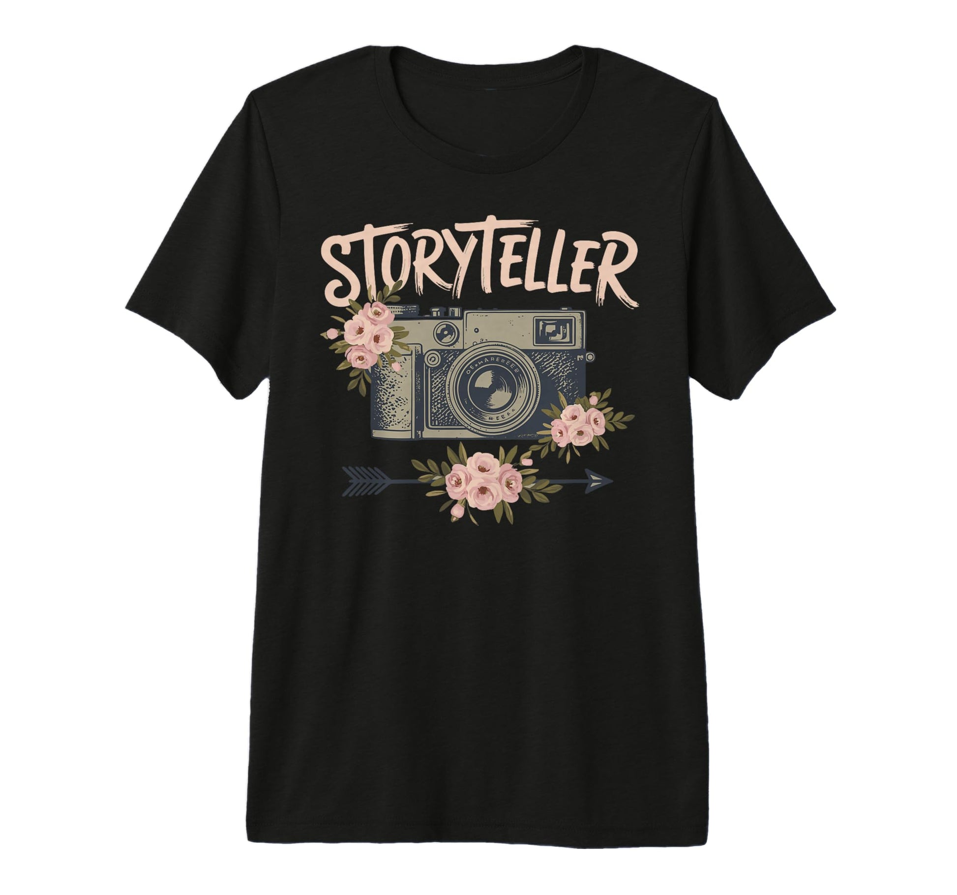 Photo Camera Flowers Storyteller T-Shirt - Novelty Apparel for Adults - T-Shirt, Sweatshirt, Hoodie