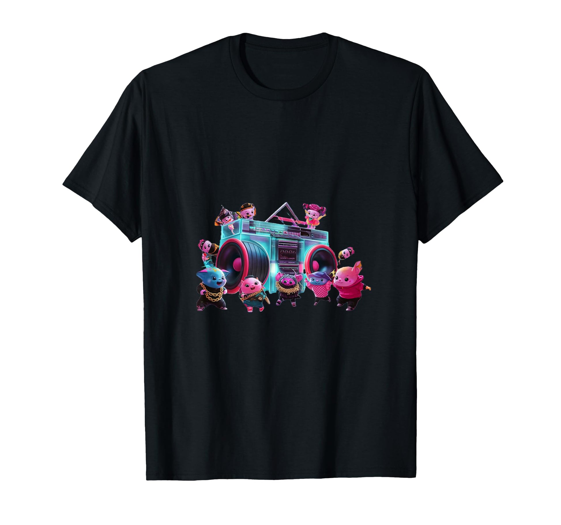 Anime Dance Party Boombox Hiphop Old T-Shirt - Graphic Print Men Women - T-Shirt, Sweatshirt, Hoodie