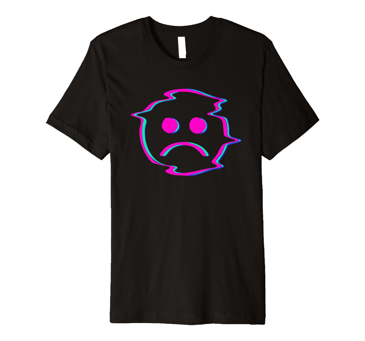 Glitch Sad Face Urban Aesthetic T-Shirt - Casual Everyday Wear Unisex - T-Shirt, Sweatshirt, Hoodie
