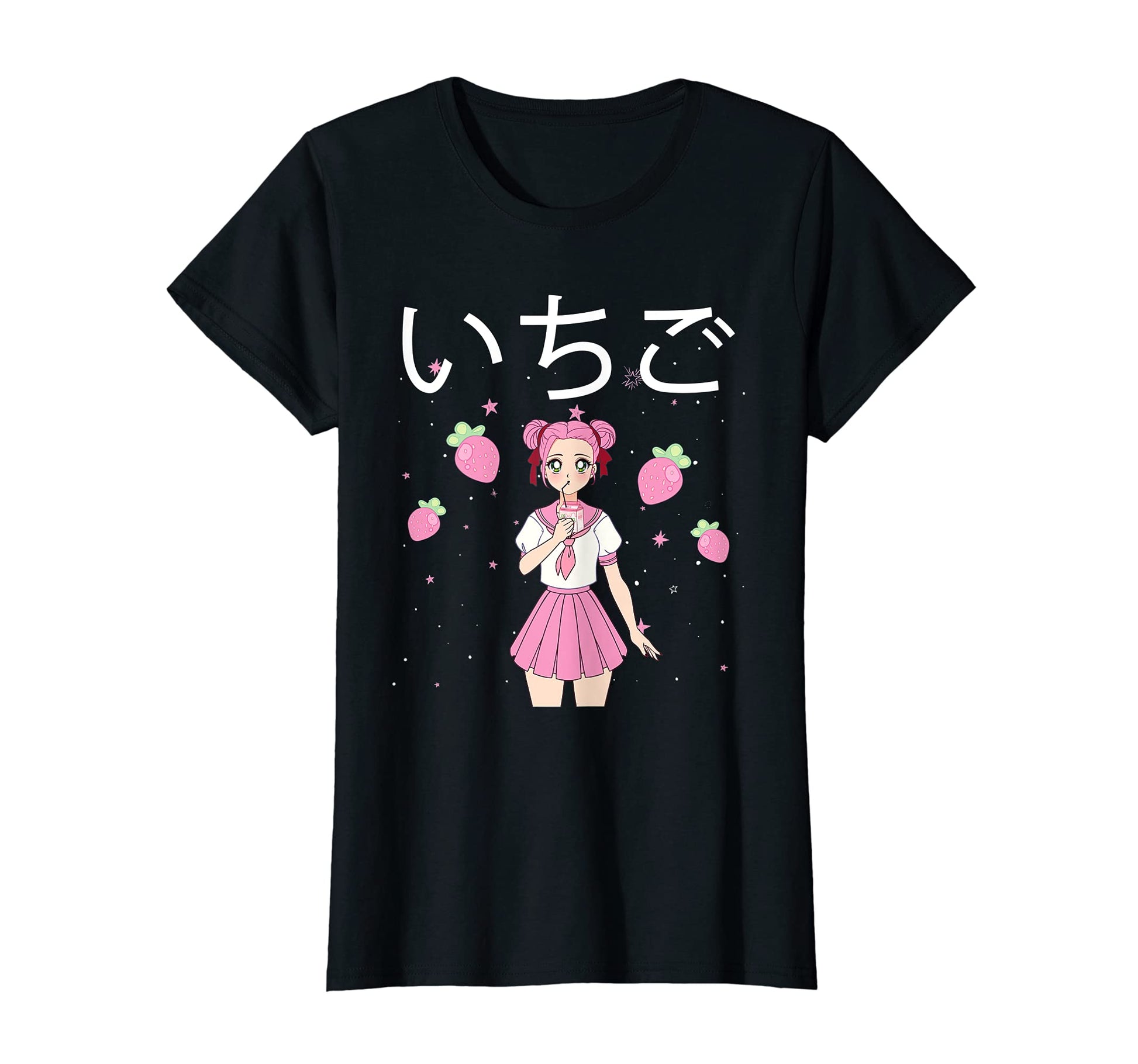 Anime Strawberry Aesthetic Vaporwave T-Shirt - Aesthetic Graphic for Adults - T-Shirt, Sweatshirt, Hoodie