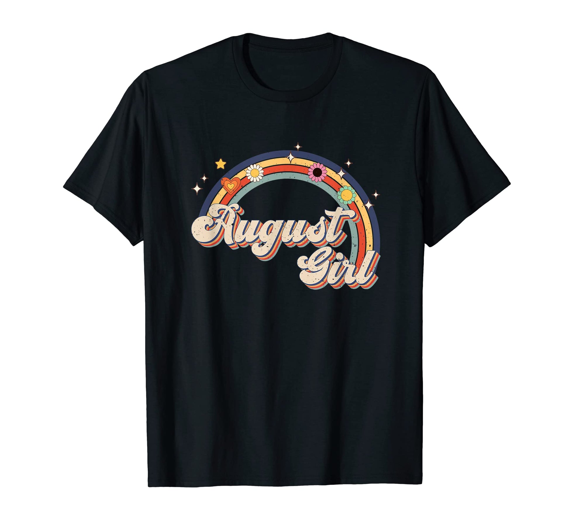 August Birthday Rainbow Birthday Party T-Shirt - Unique Graphic Men Women - T-Shirt, Sweatshirt, Hoodie