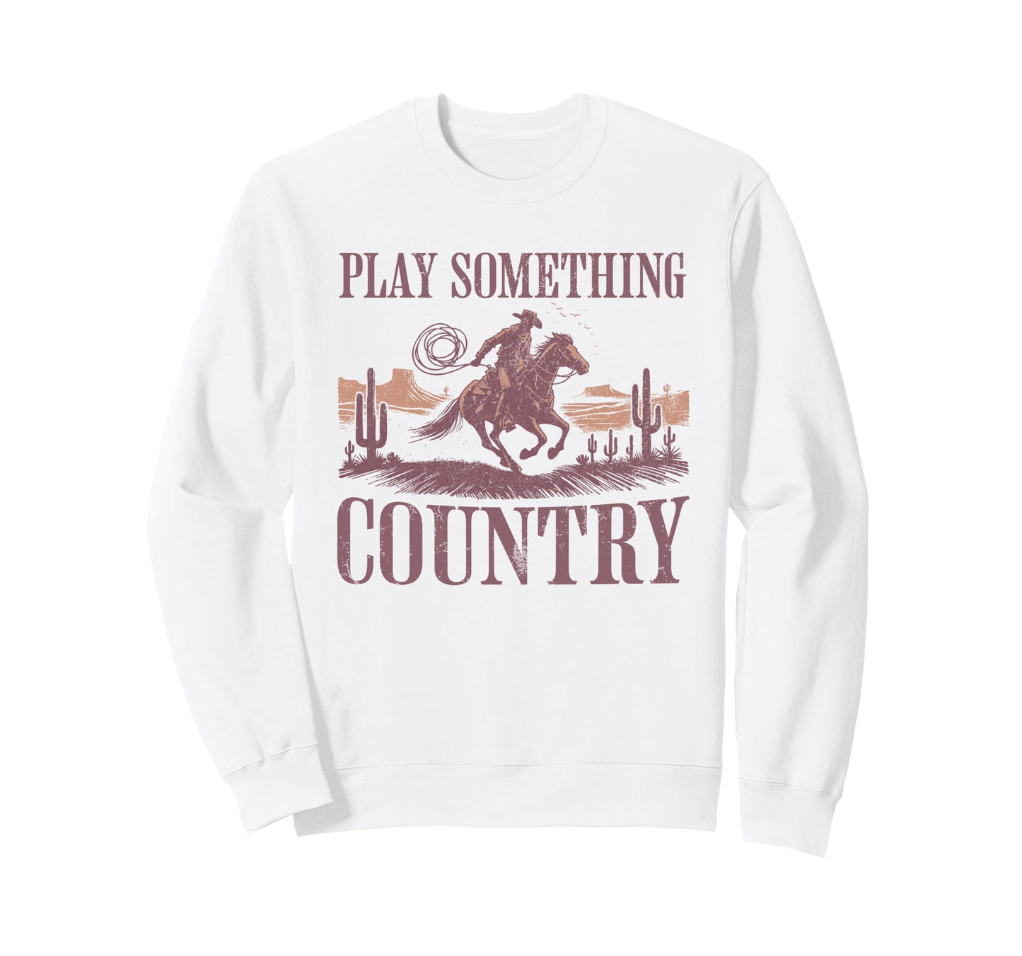 Western Cowboy Riding Horse Sweatshirt - Fun Novelty Design for Adults - T-Shirt, Sweatshirt, Hoodie